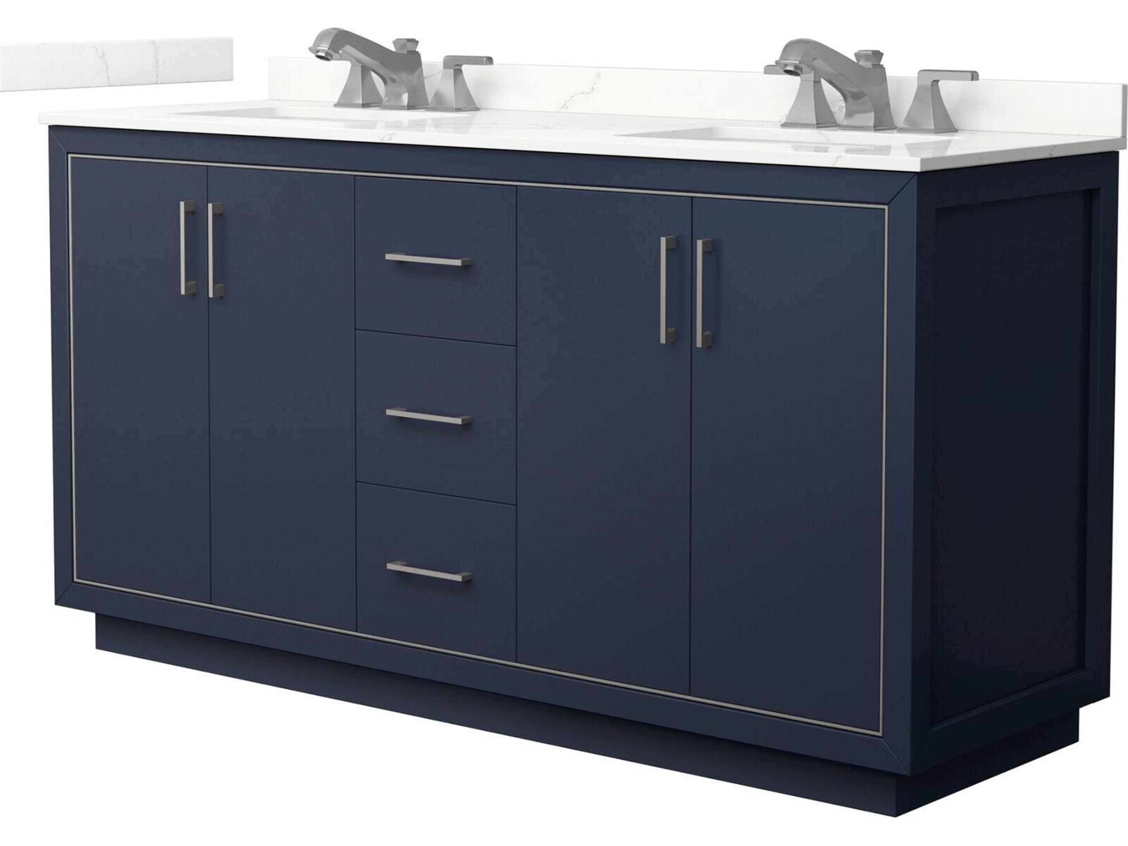 Wyndham Collection Icon 66" Dark Blue Vanity