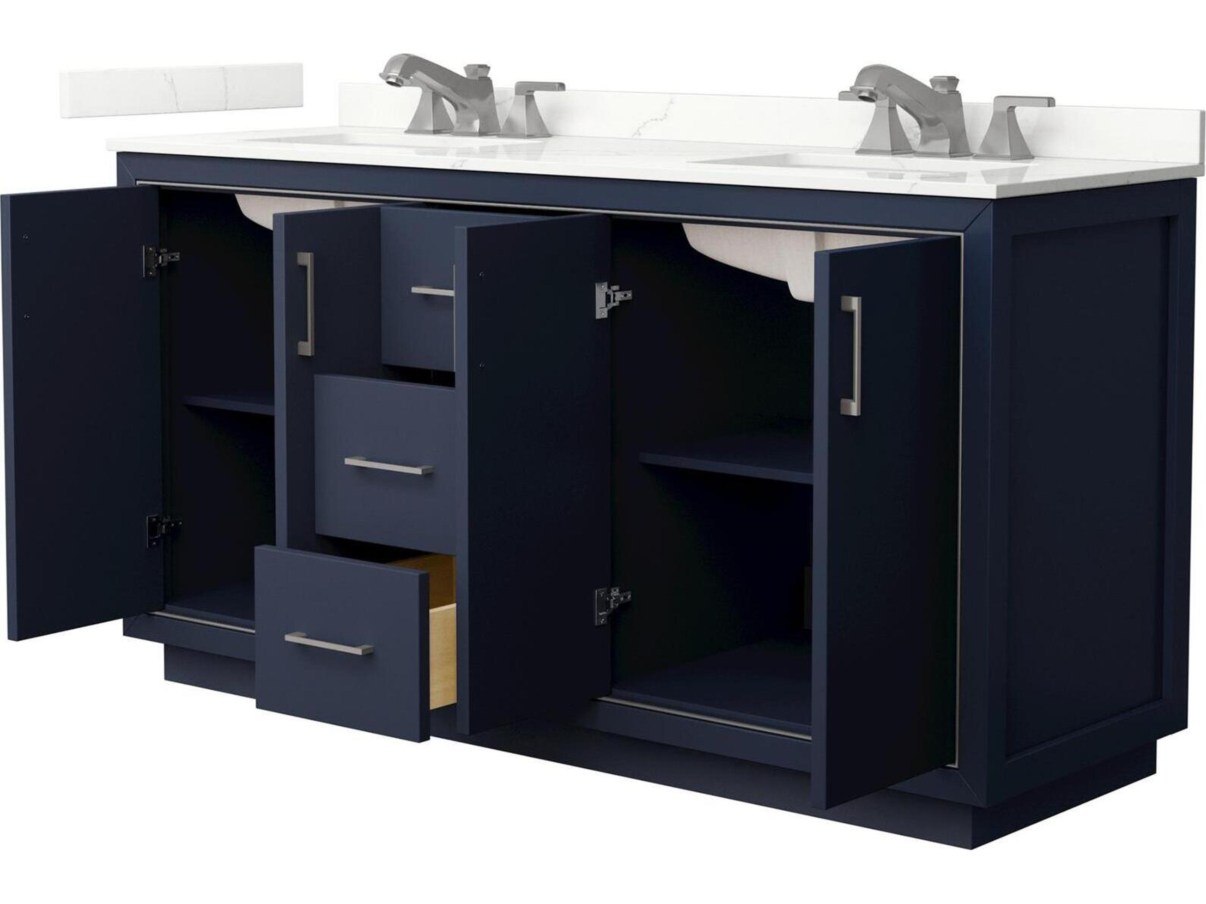 Wyndham Collection Icon 66" Dark Blue Vanity