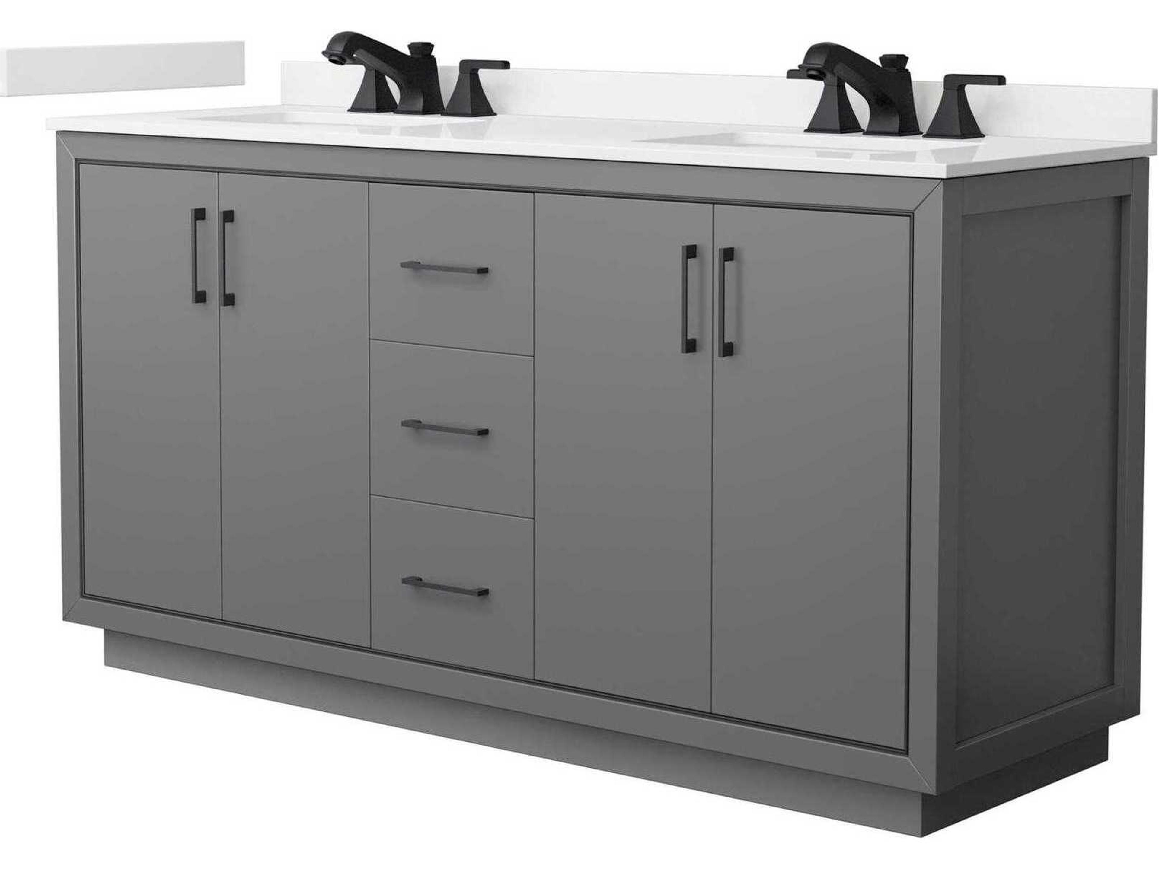 Wyndham Collection Icon 66" Dark Gray Vanity
