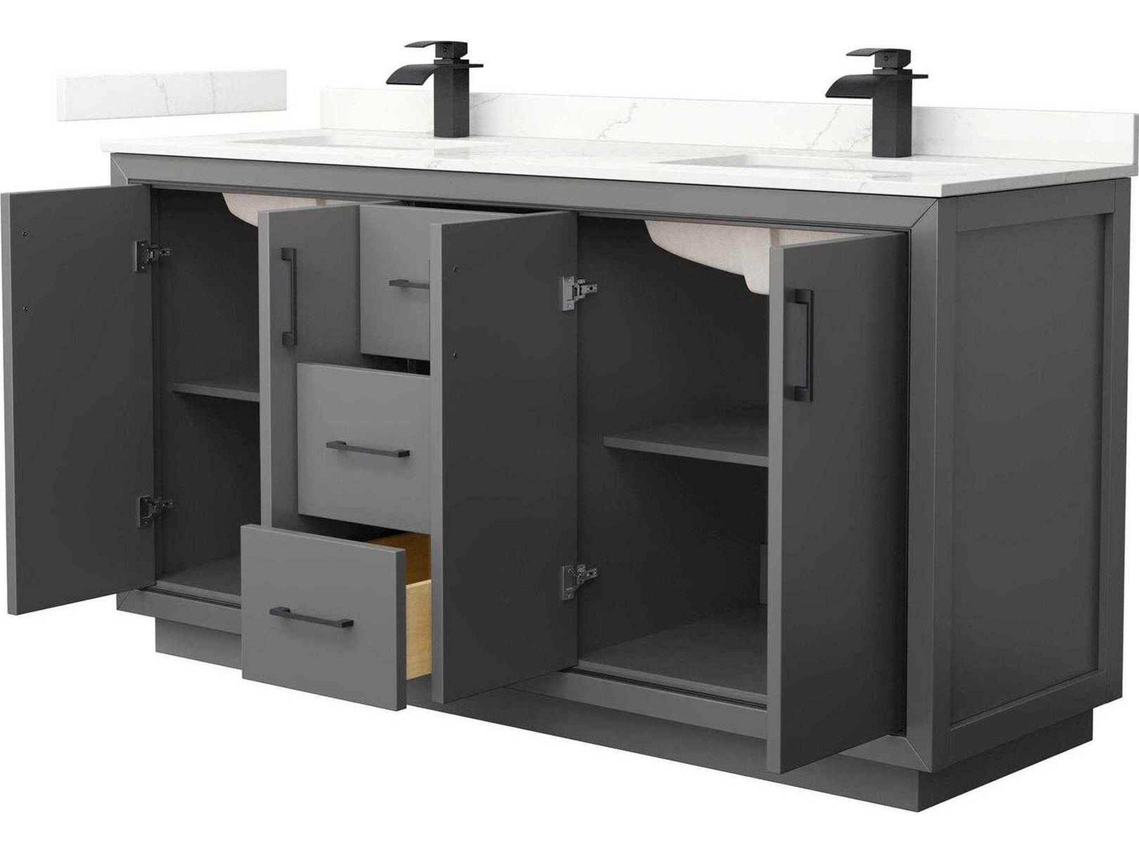 Wyndham Collection Icon 66" Dark Gray Vanity