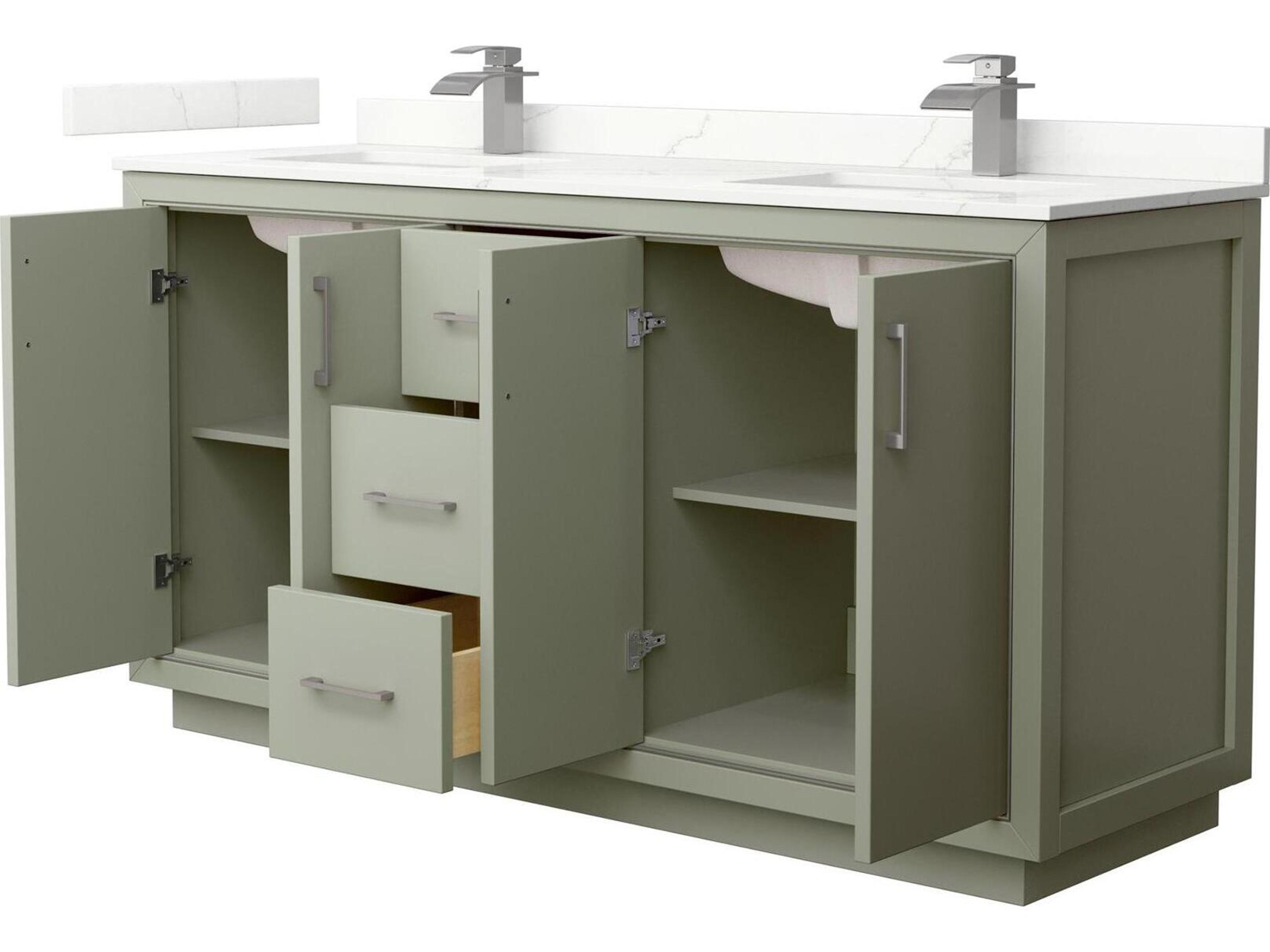 Wyndham Collection Icon 66" Light Green Vanity