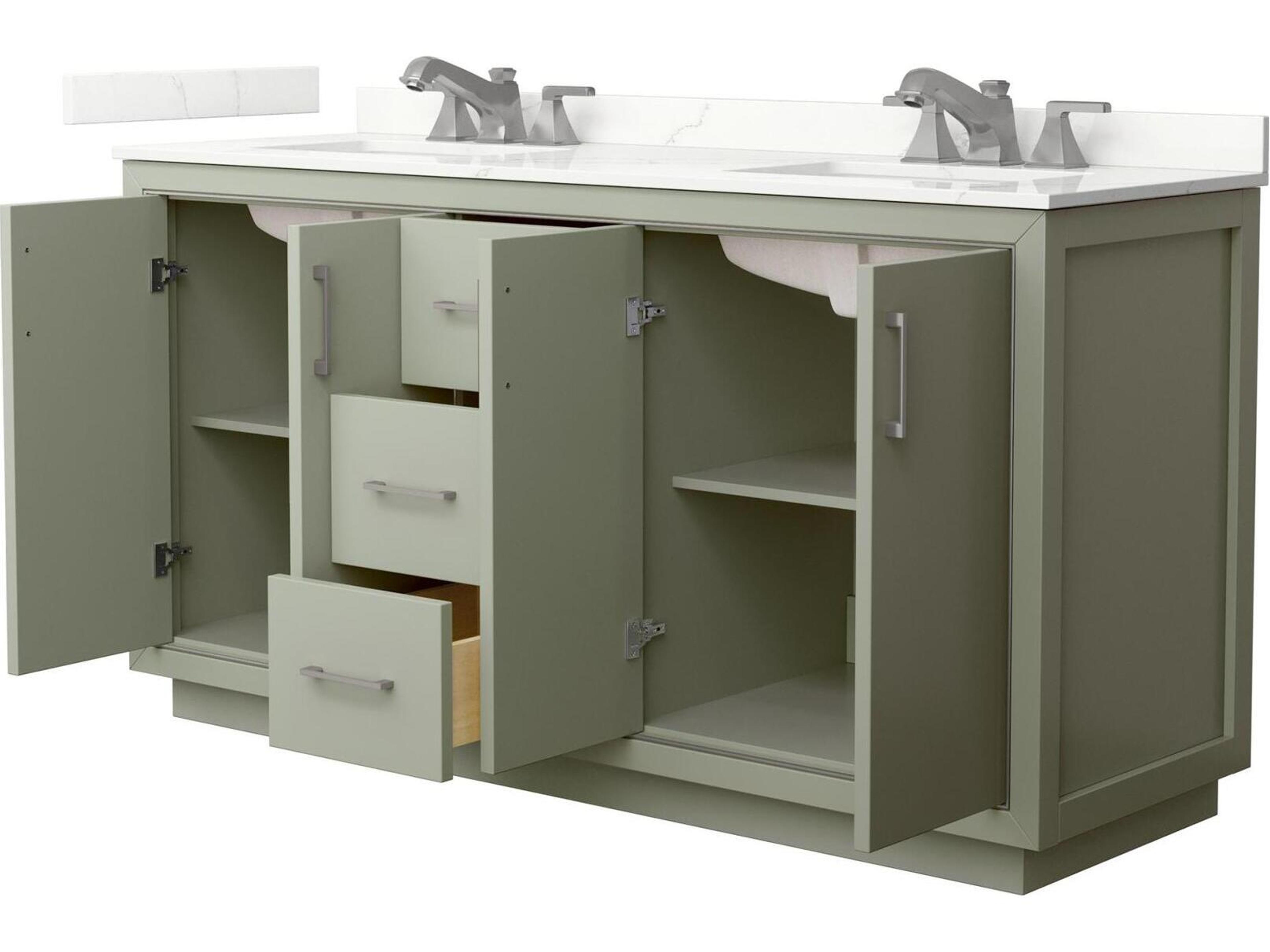 Wyndham Collection Icon 66" Light Green Vanity