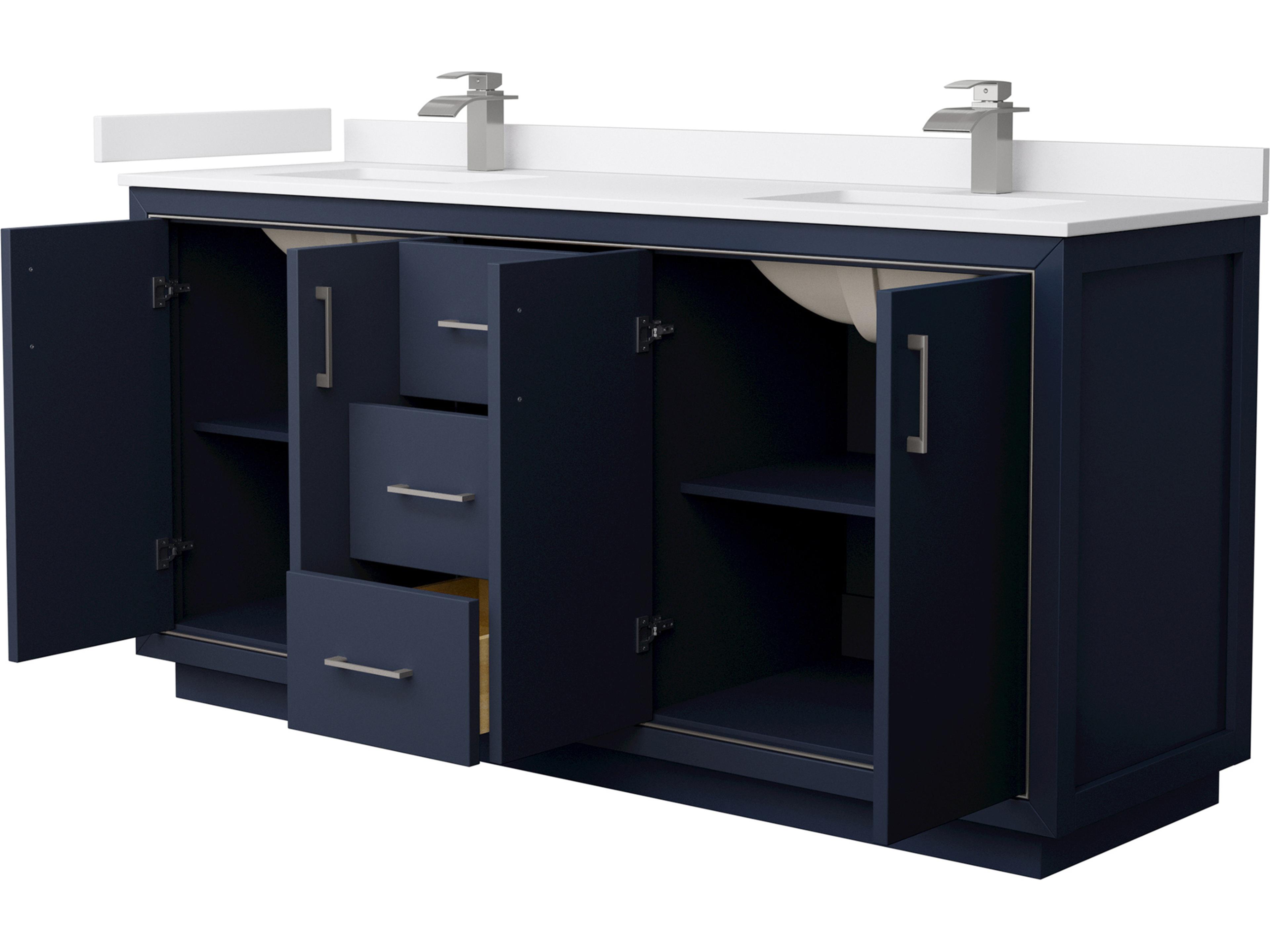 Wyndham Collection Icon 72" Dark Blue Vanity