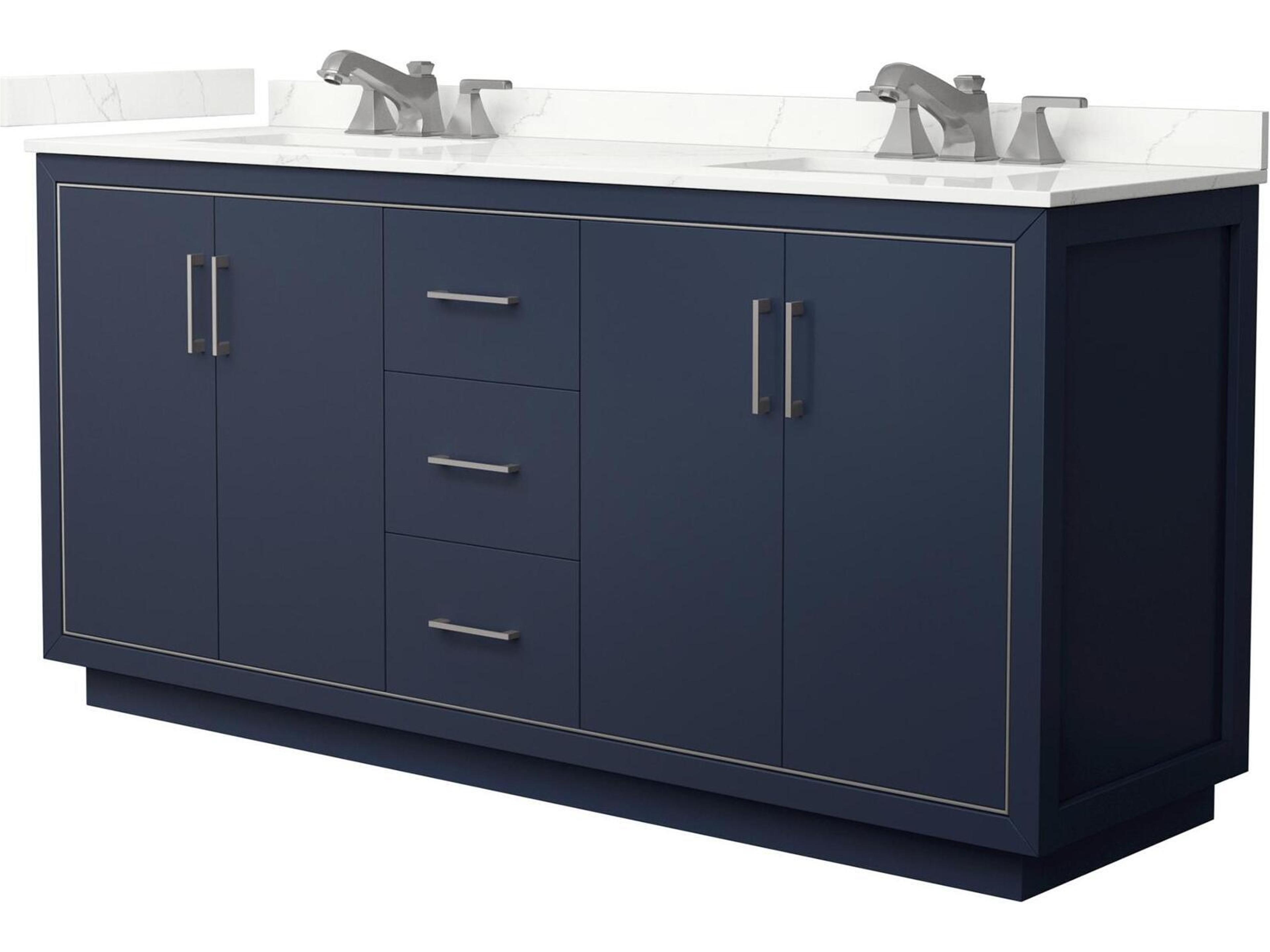 Wyndham Collection Icon 72" Dark Blue Vanity
