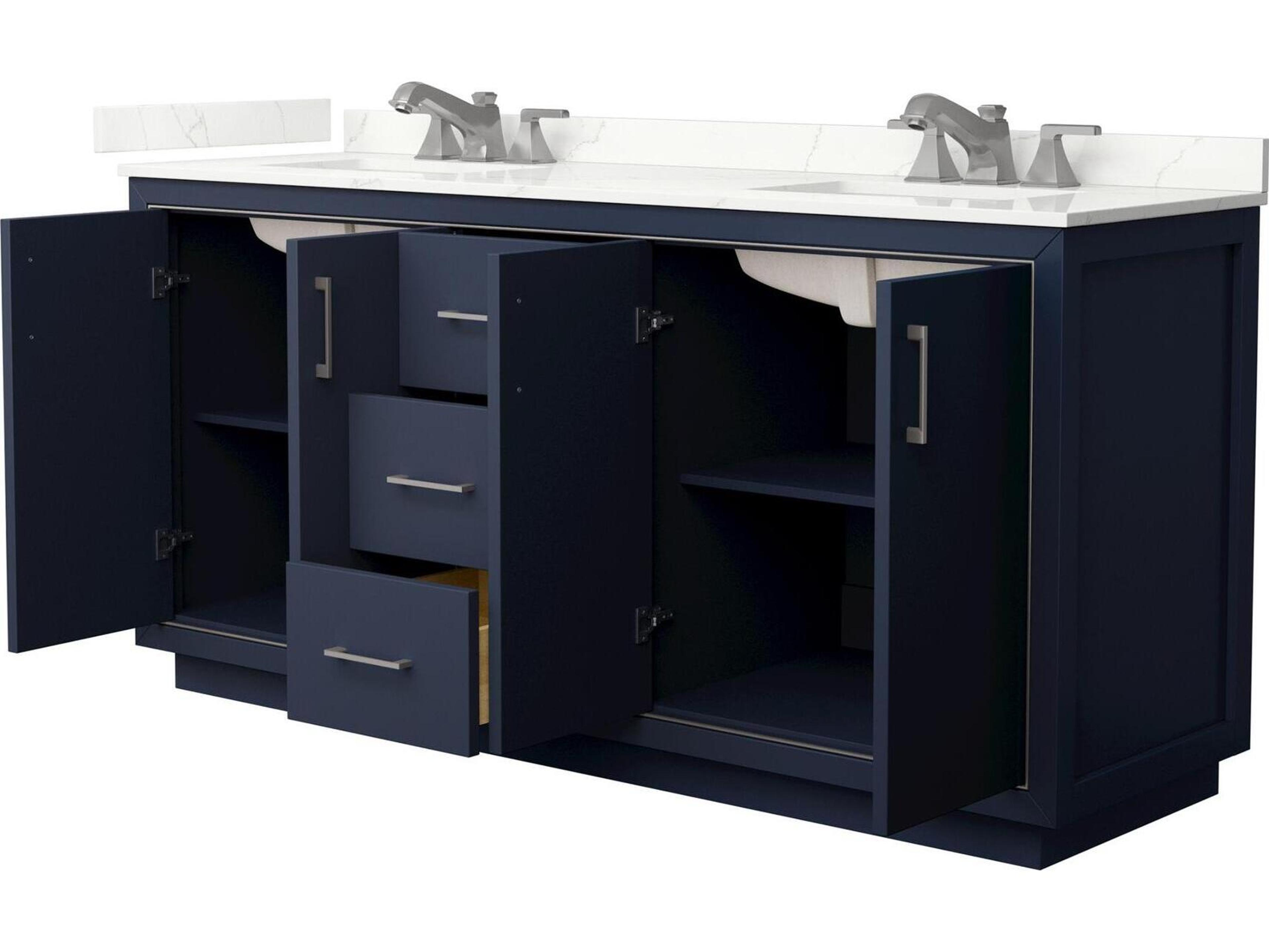 Wyndham Collection Icon 72" Dark Blue Vanity