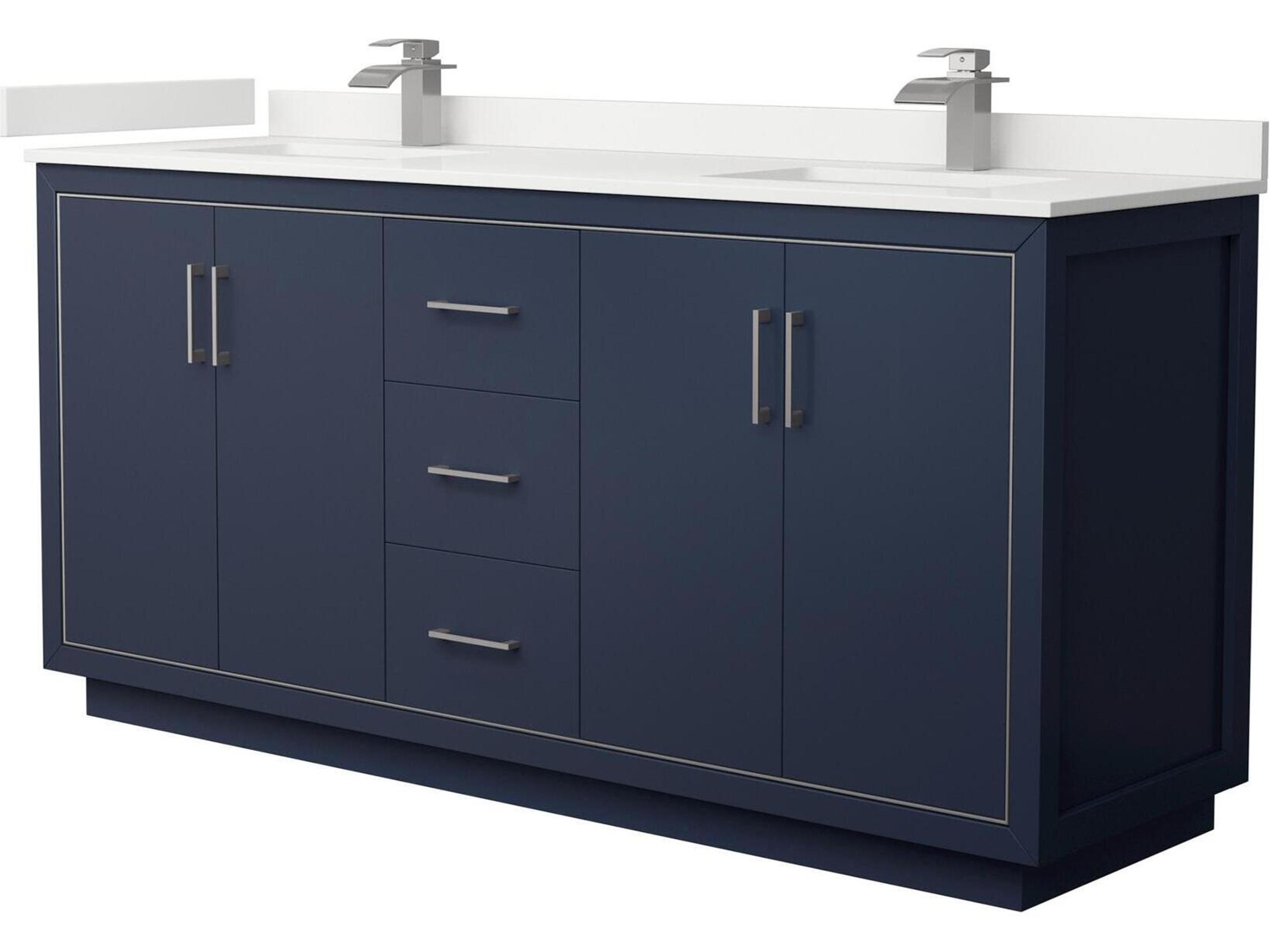 Wyndham Collection Icon 72" Dark Blue Vanity