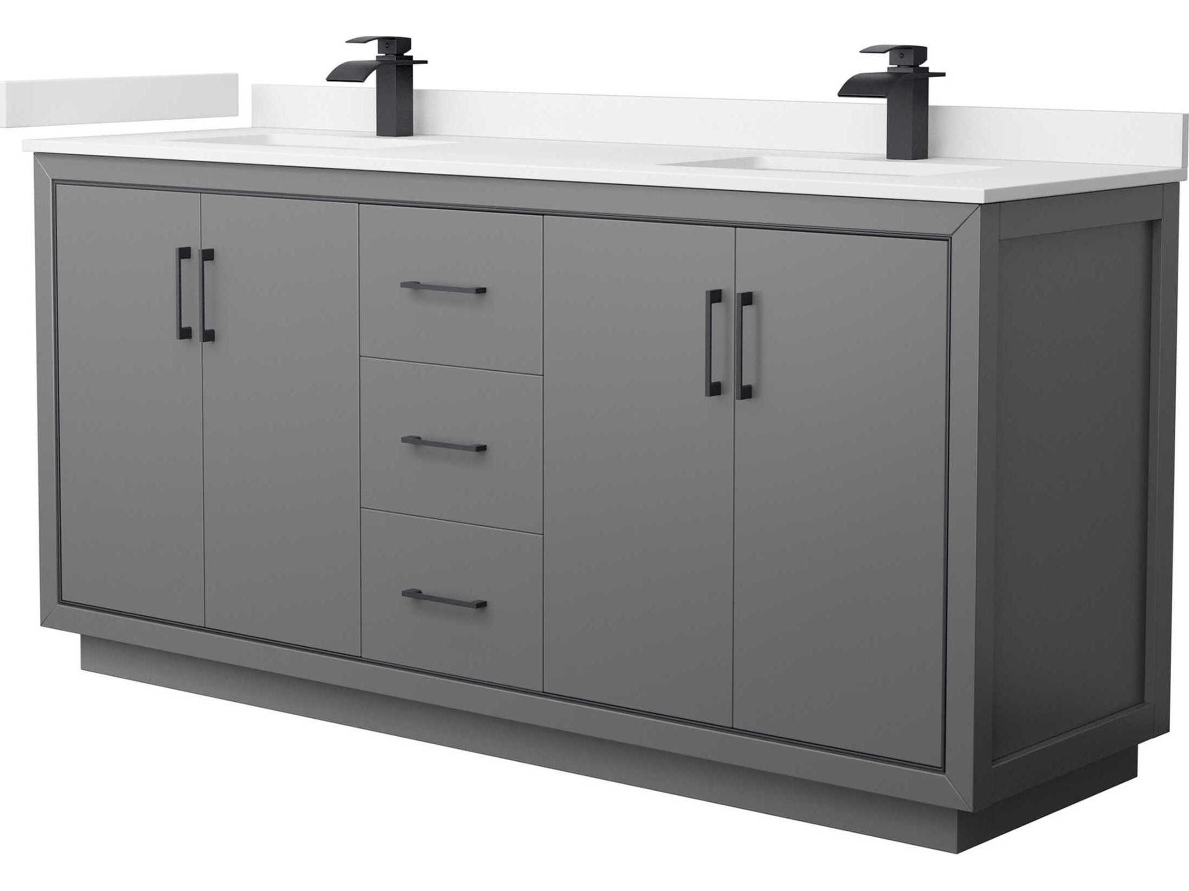 Wyndham Collection Icon 72" Dark Gray Vanity