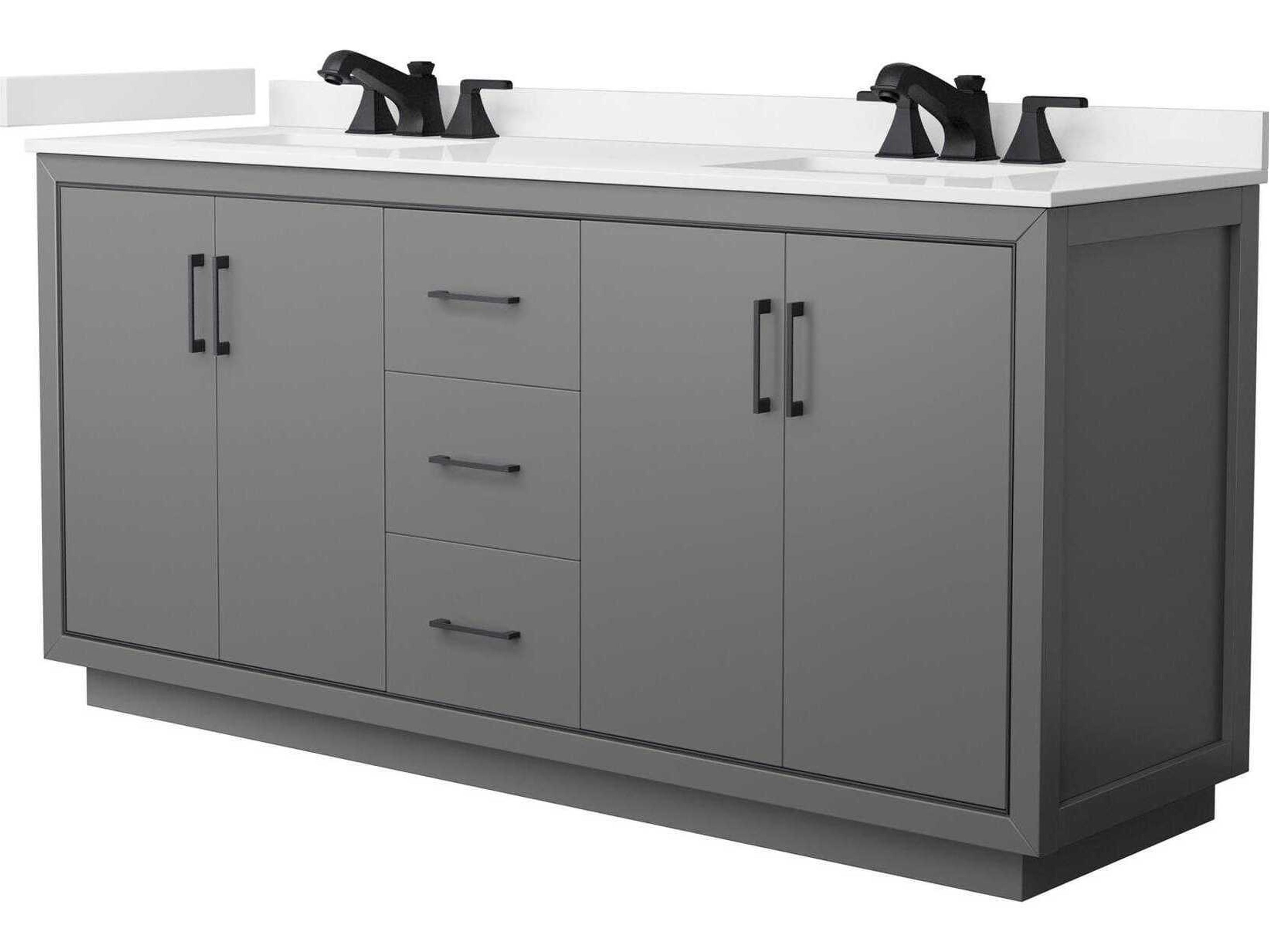 Wyndham Collection Icon 72" Dark Gray Vanity