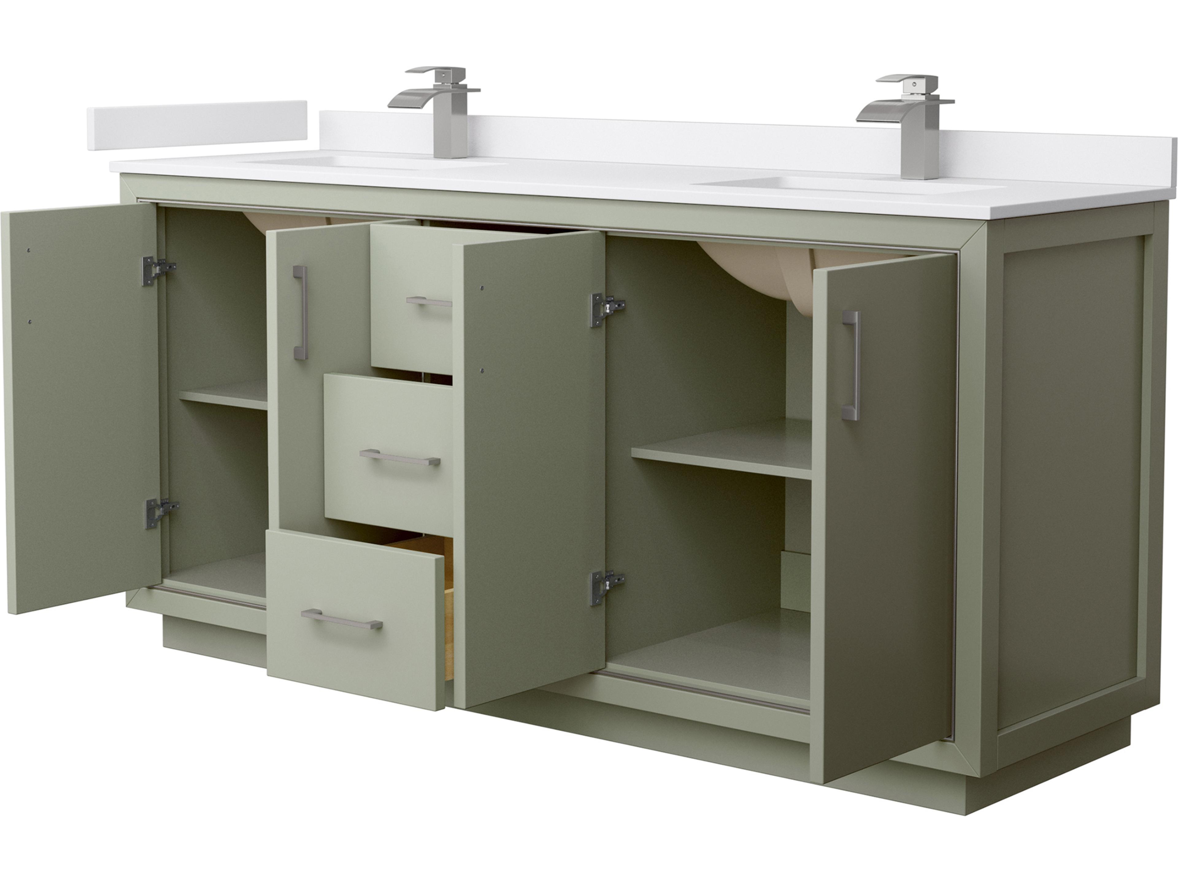 Wyndham Collection Icon 72" Light Green Vanity