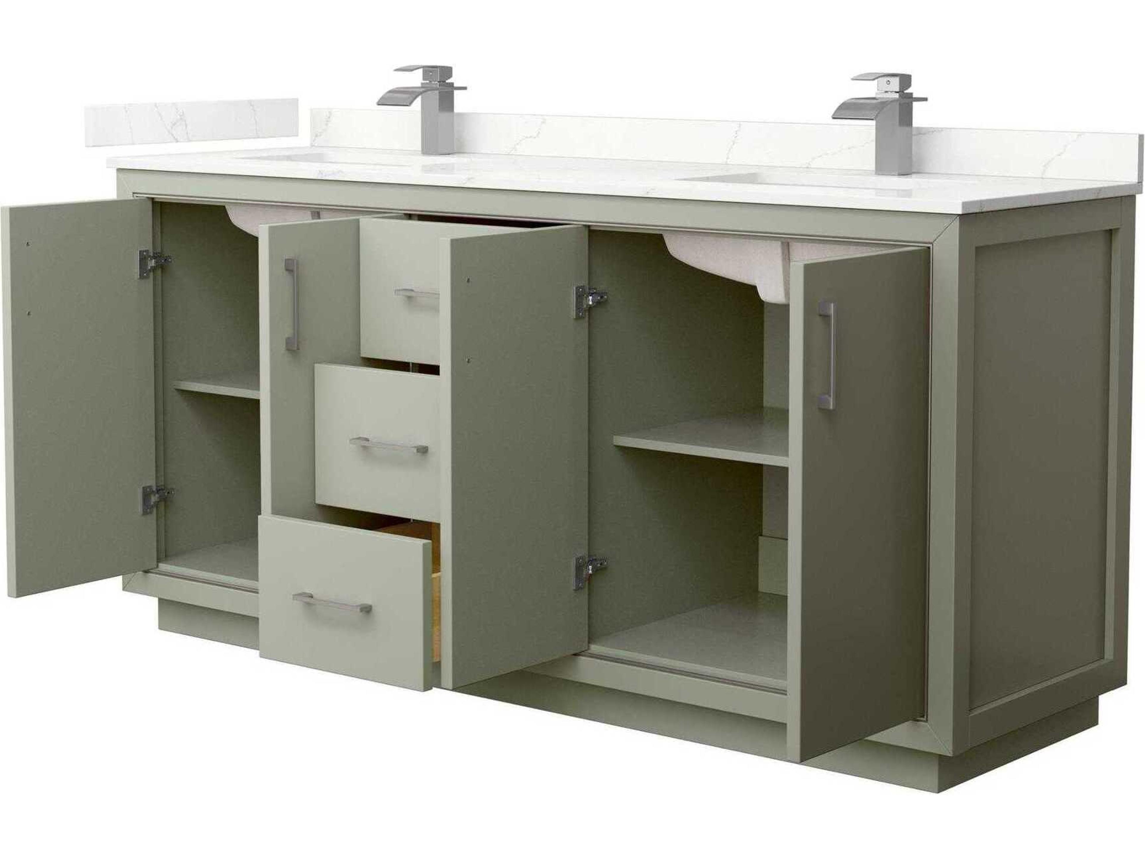 Wyndham Collection Icon 72" Light Green Vanity