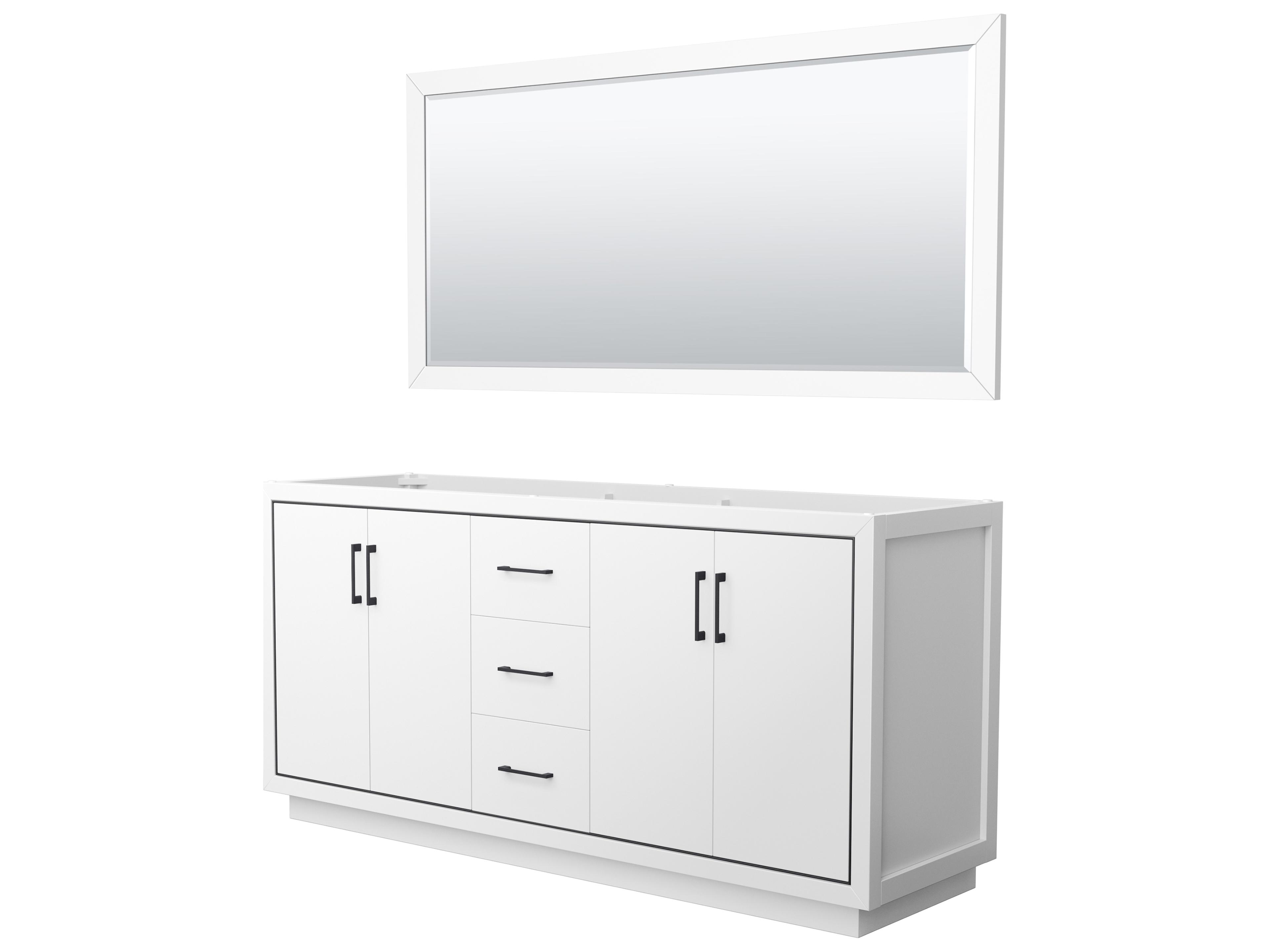 Icon 71" White Vanity with 70" Mirror