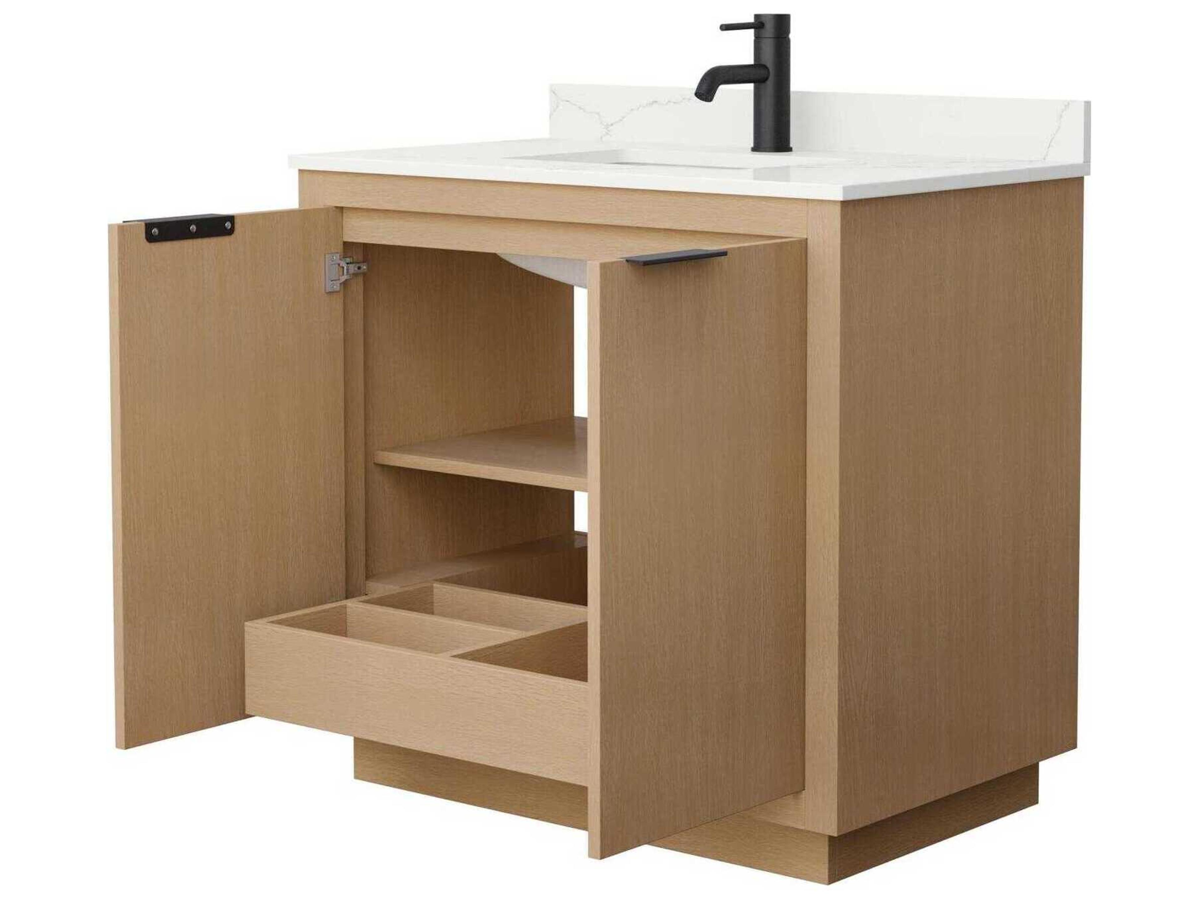 Wyndham Collection Maroni 36" Light Straw Vanity