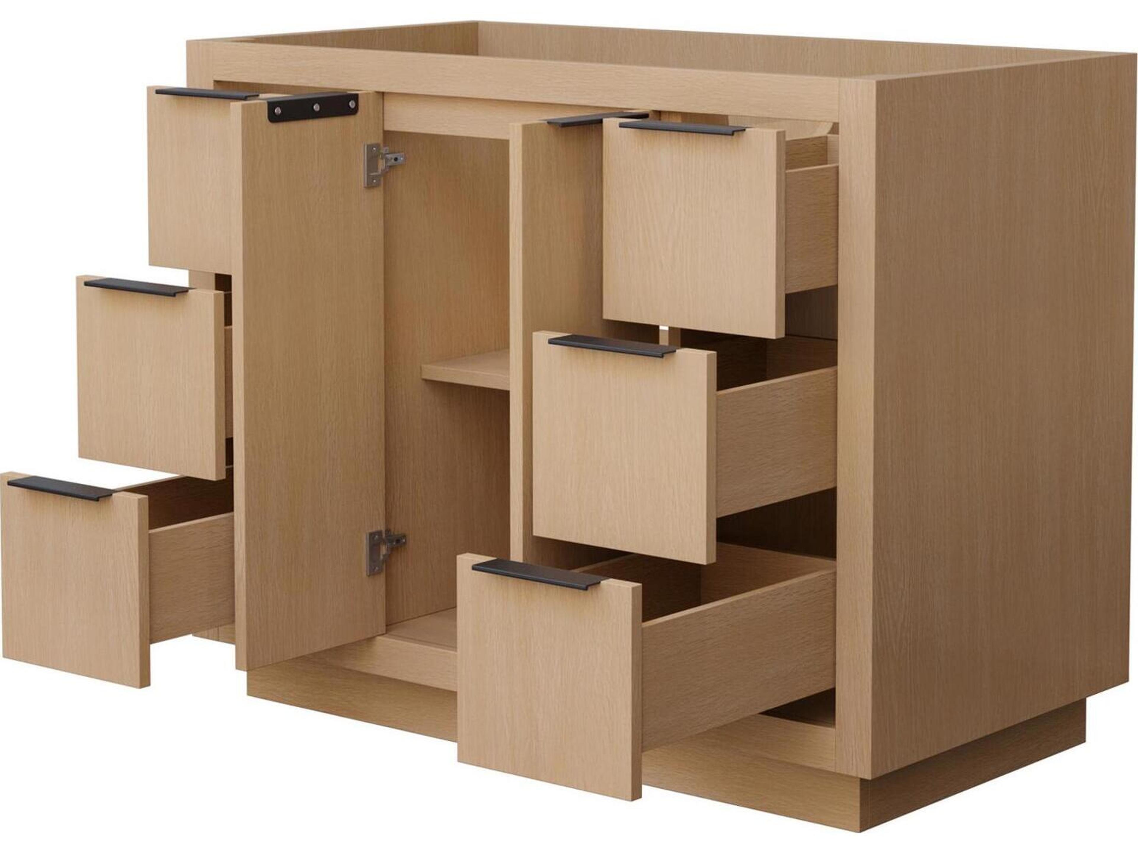 Wyndham Collection Maroni 41" Light Straw Vanity