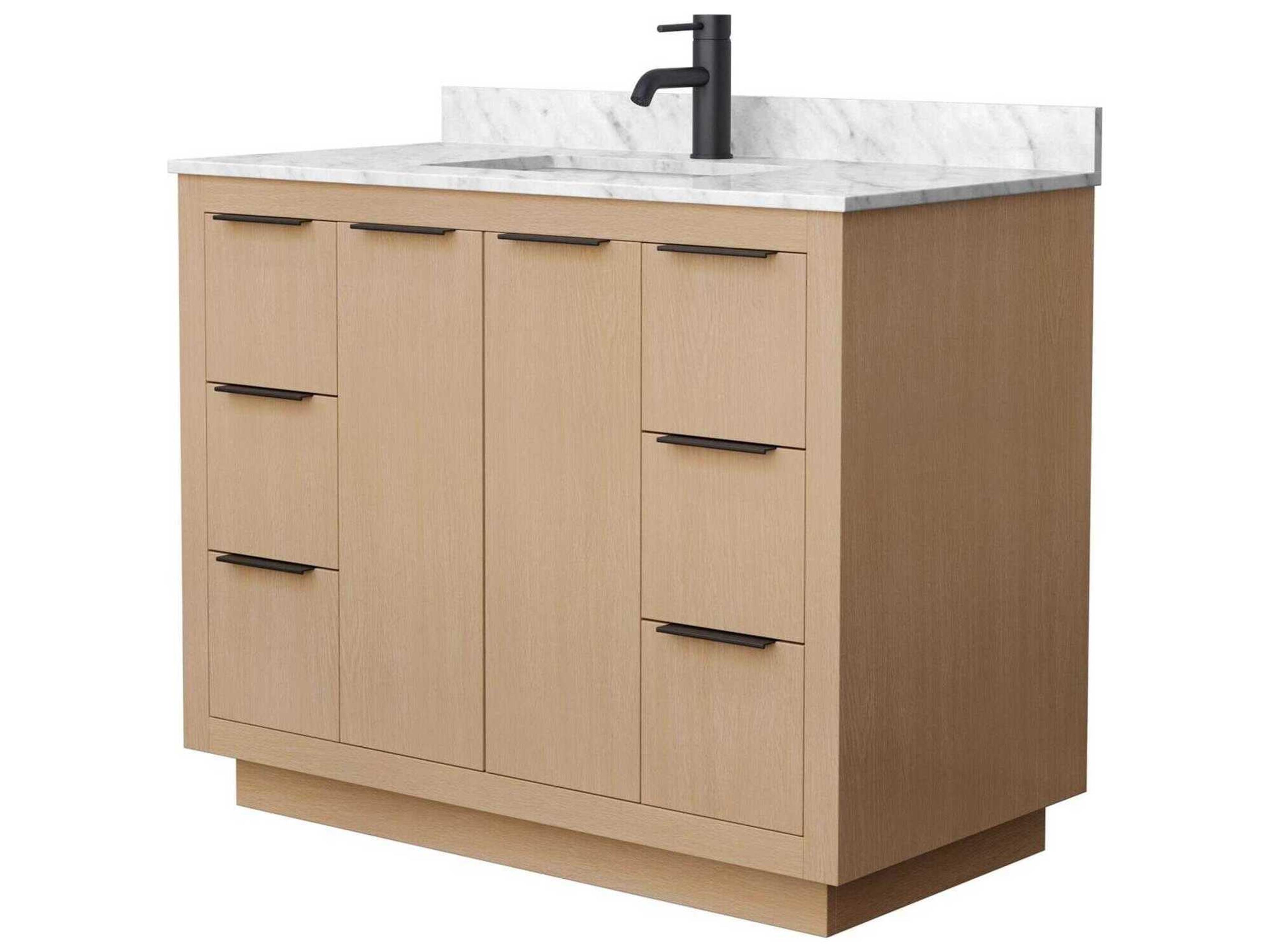 Wyndham Collection Maroni 42" Light Straw Vanity