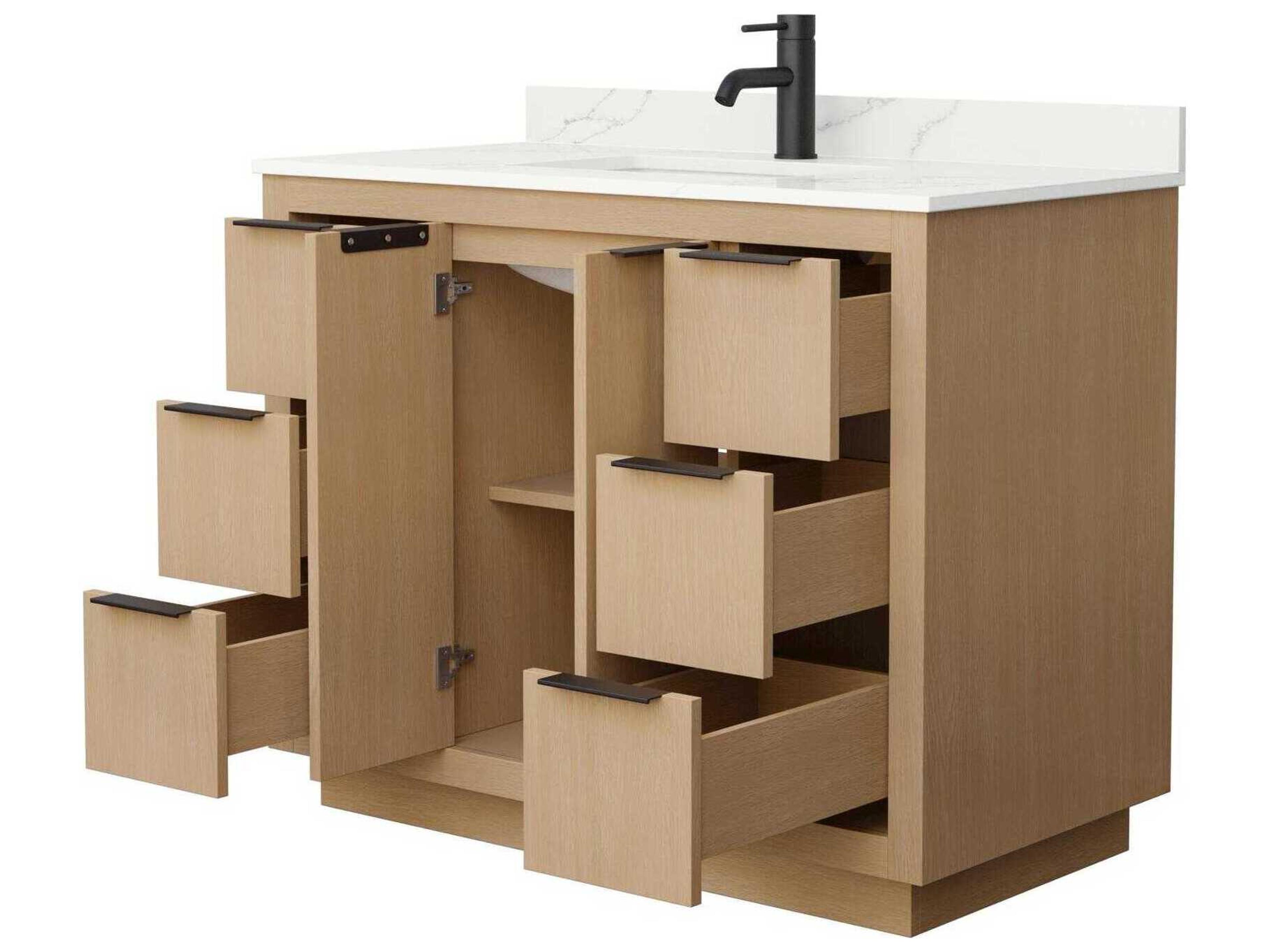 Wyndham Collection Maroni 42" Light Straw Vanity