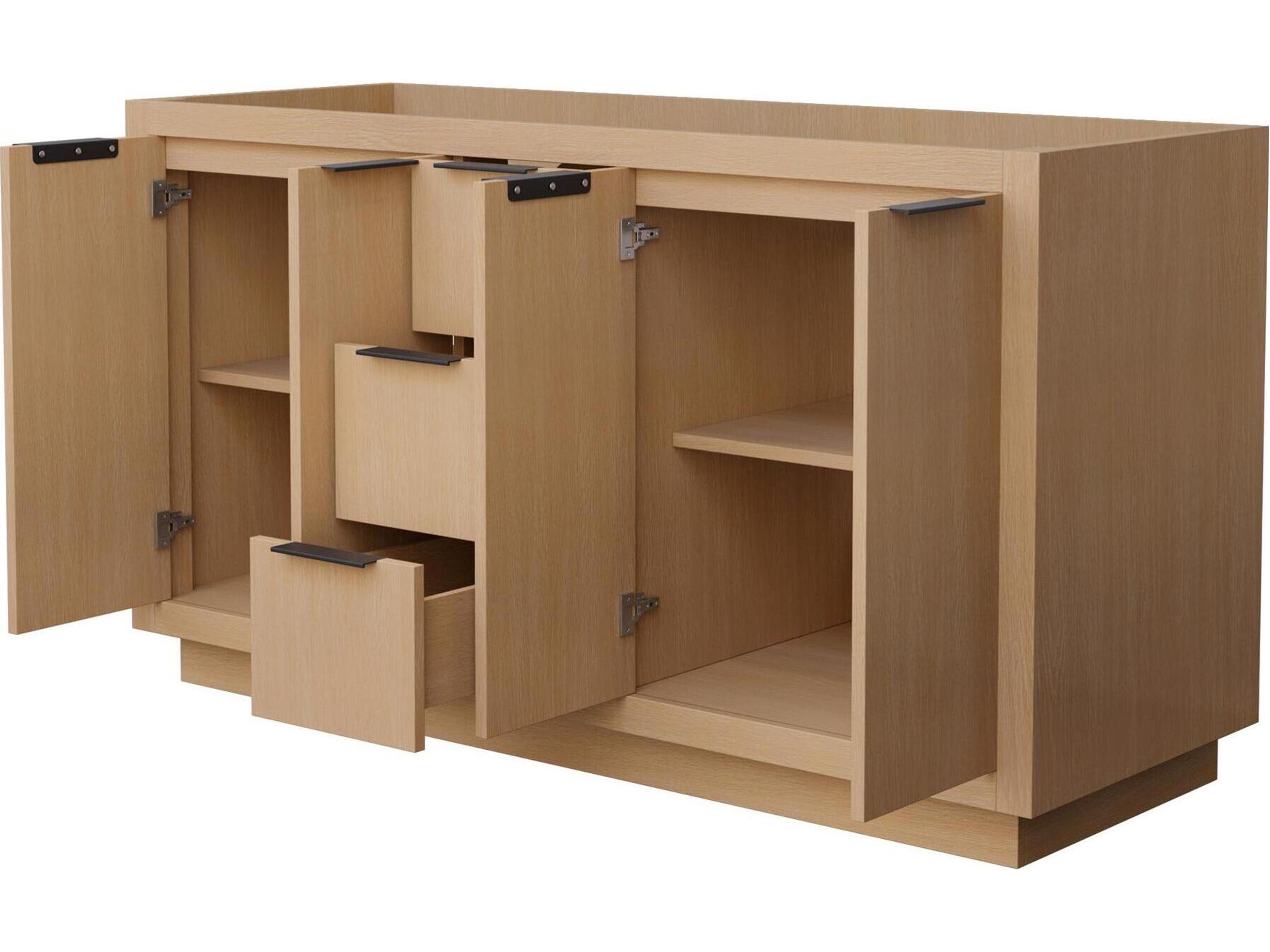 Wyndham Collection Maroni 59" Light Straw Vanity