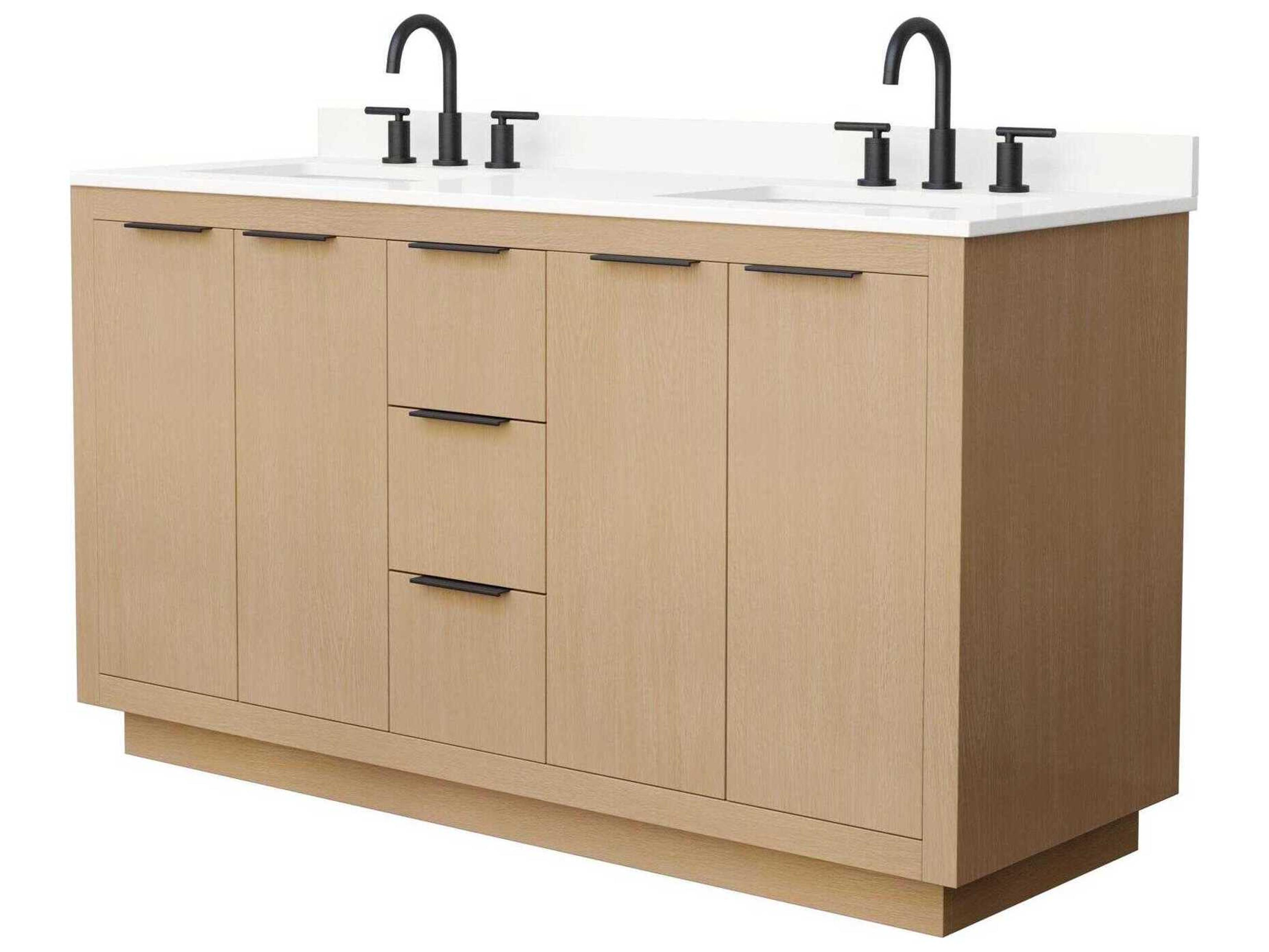 Wyndham Collection Maroni 60" Light Straw Vanity