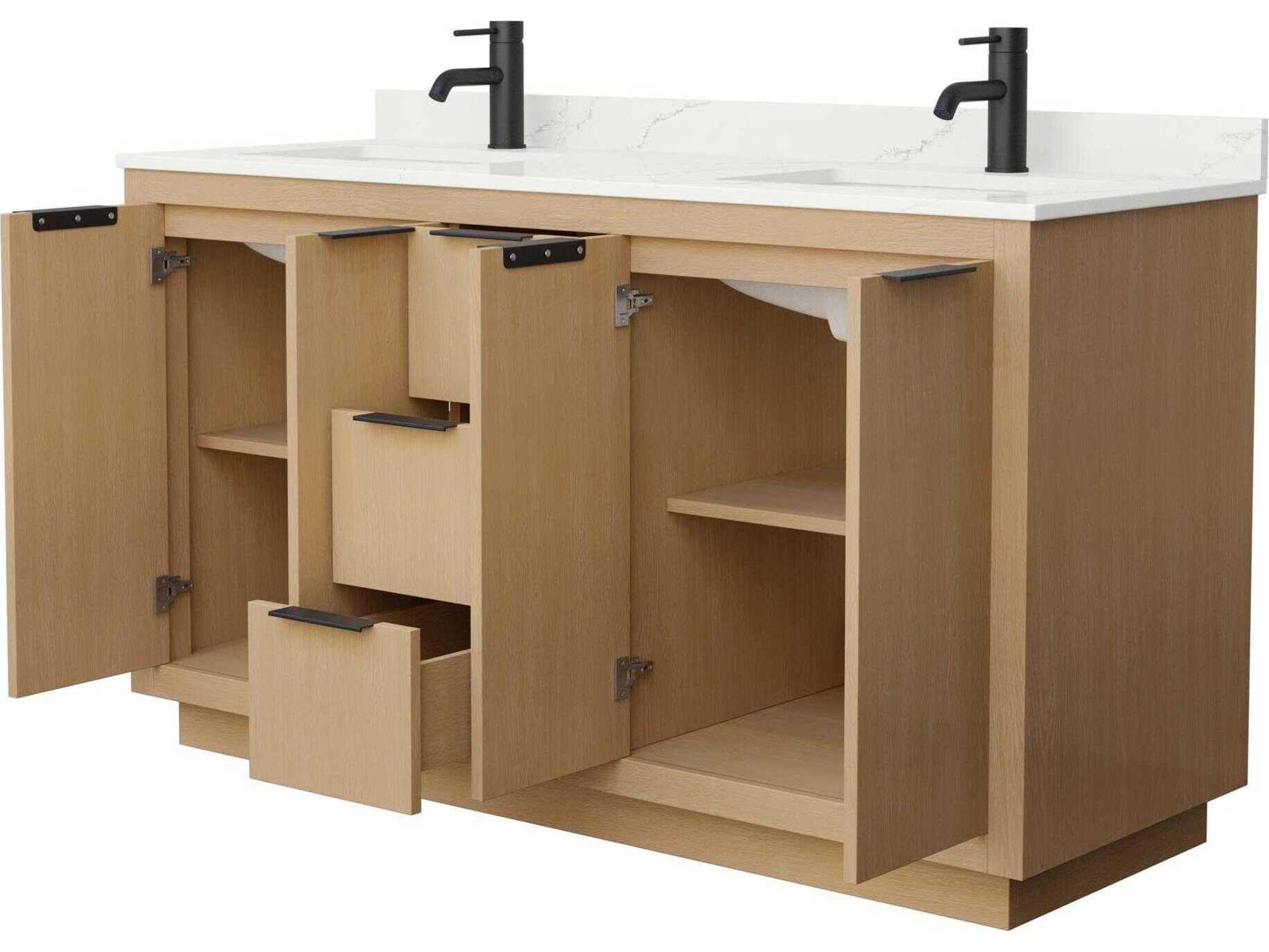 Wyndham Collection Maroni 60" Light Straw Vanity