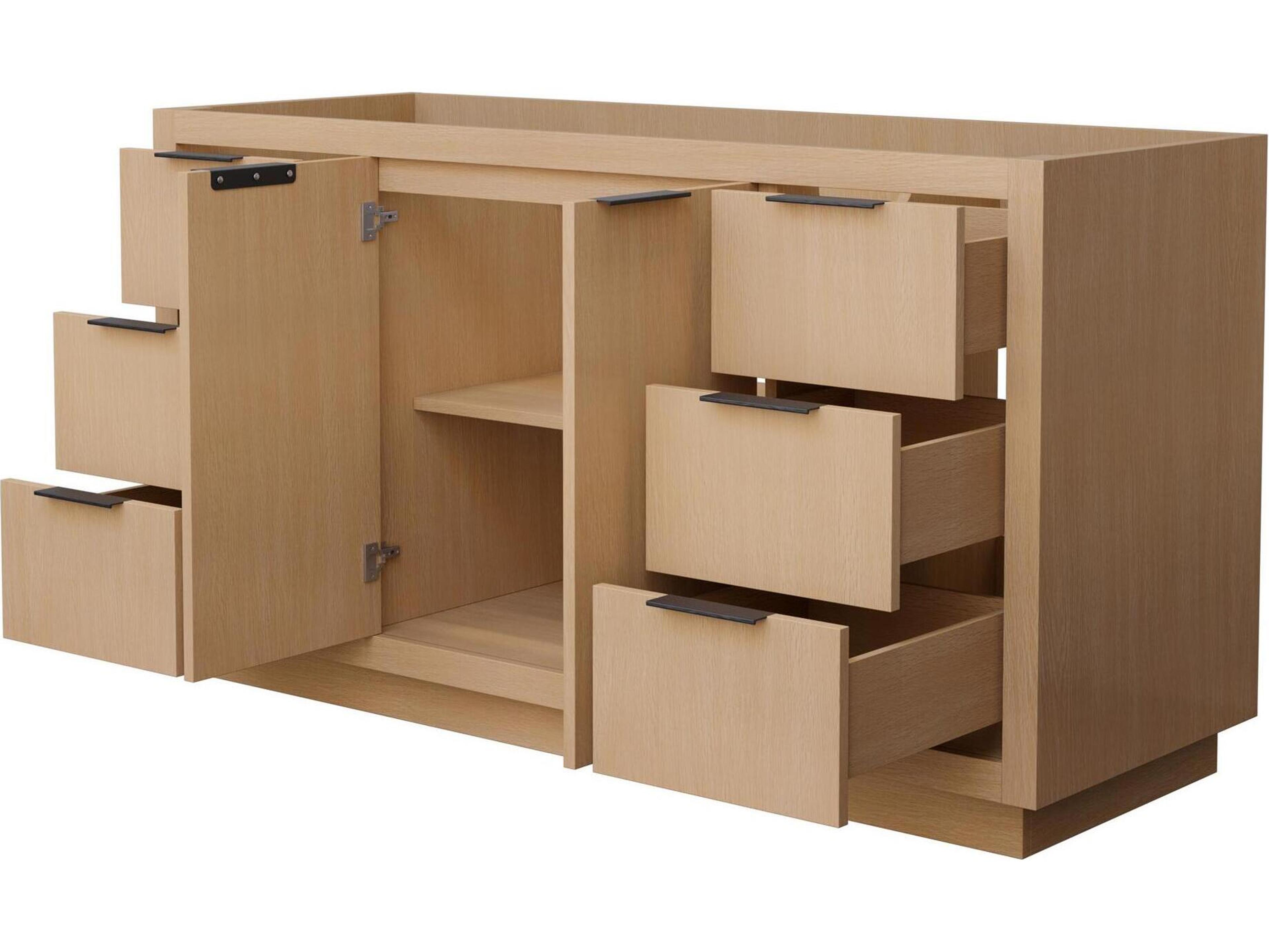 Wyndham Collection Maroni 59" Light Straw Vanity