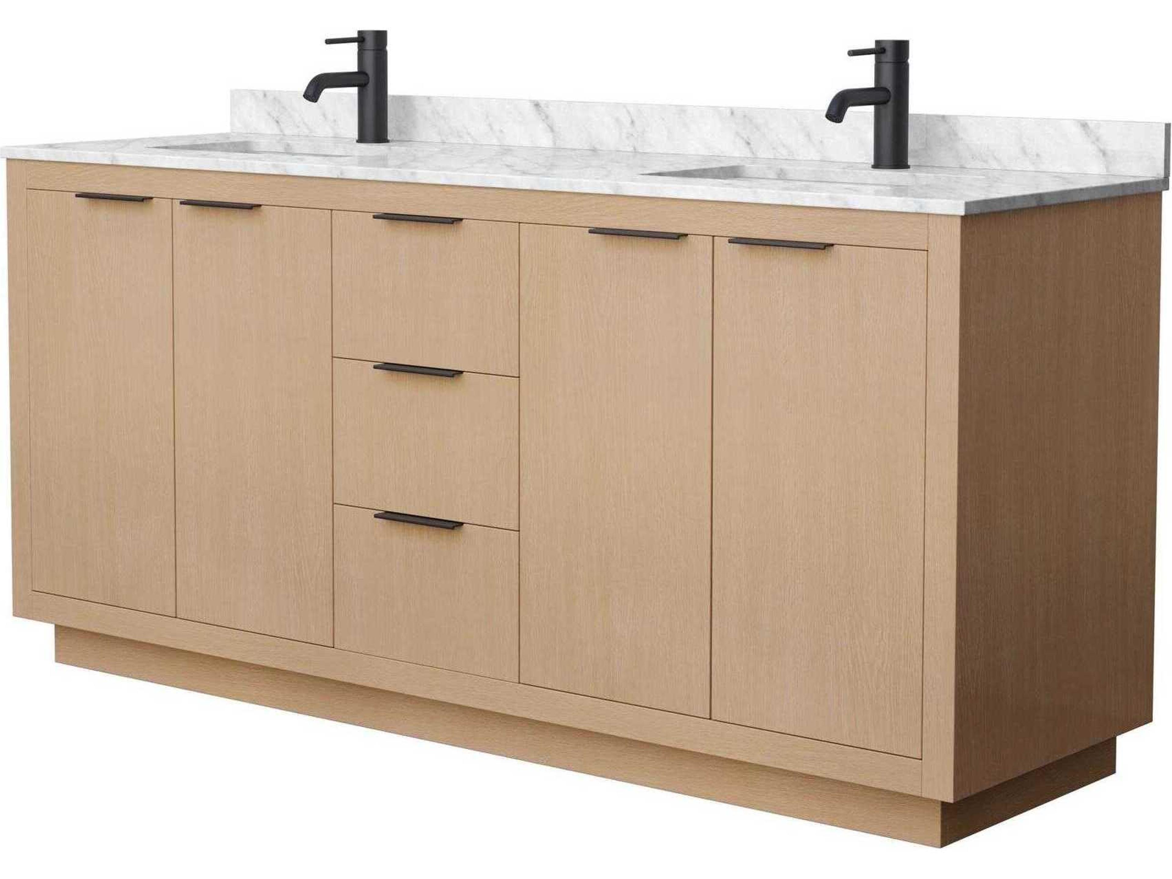 Wyndham Collection Maroni 72" Light Straw Vanity