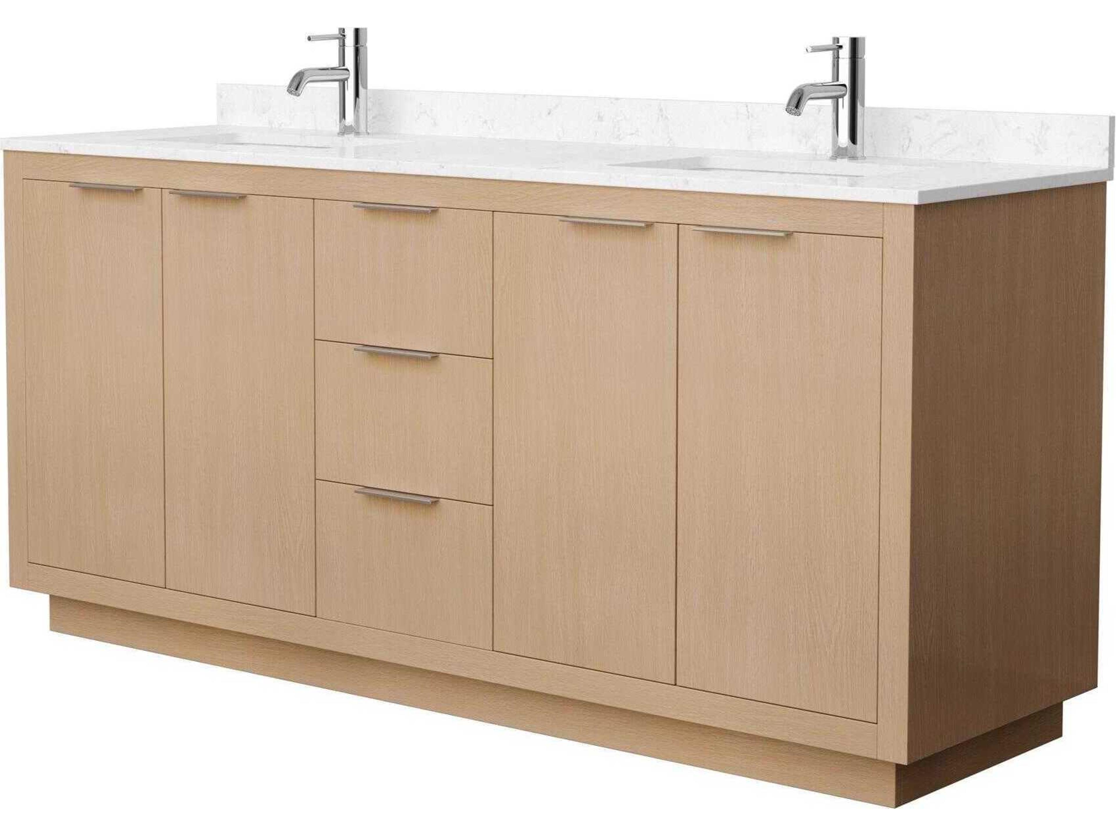 Wyndham Collection Maroni 72" Light Straw Vanity