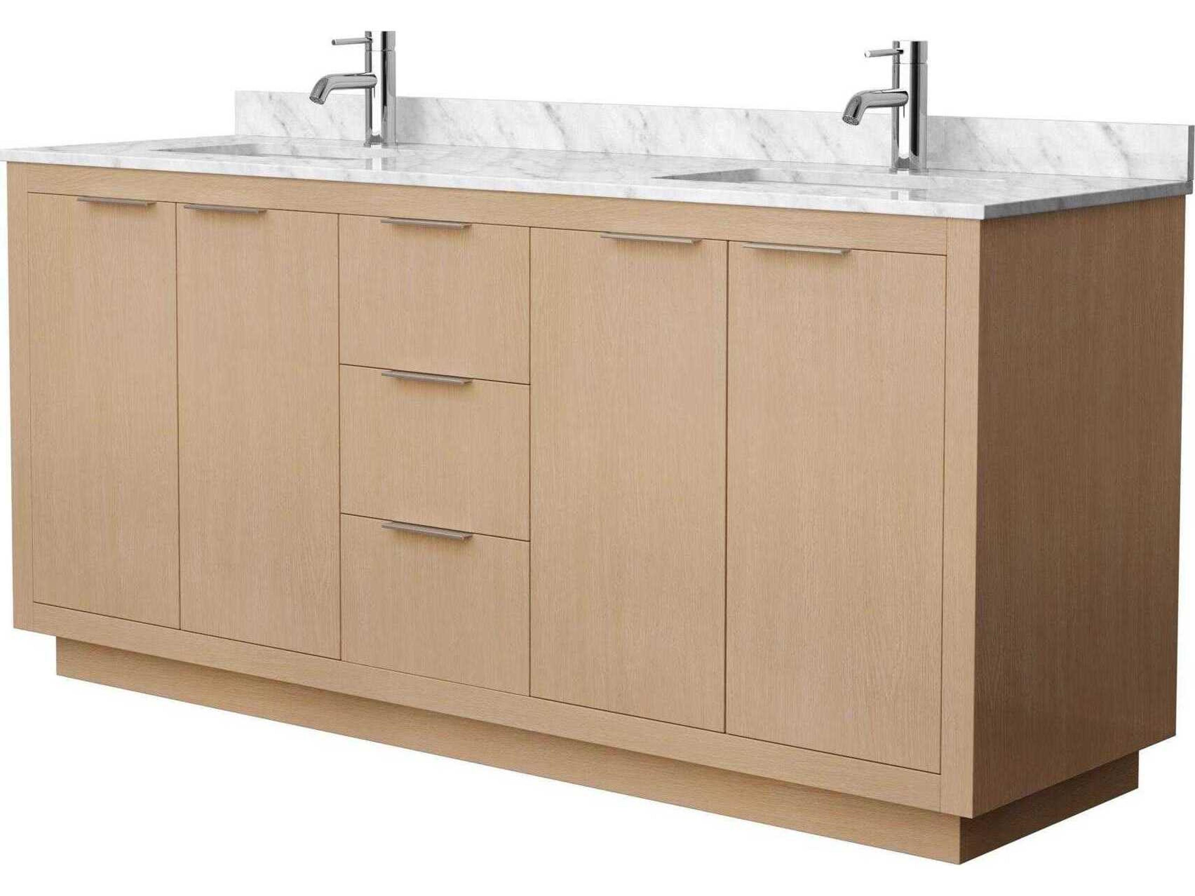 Wyndham Collection Maroni 72" Light Straw Vanity