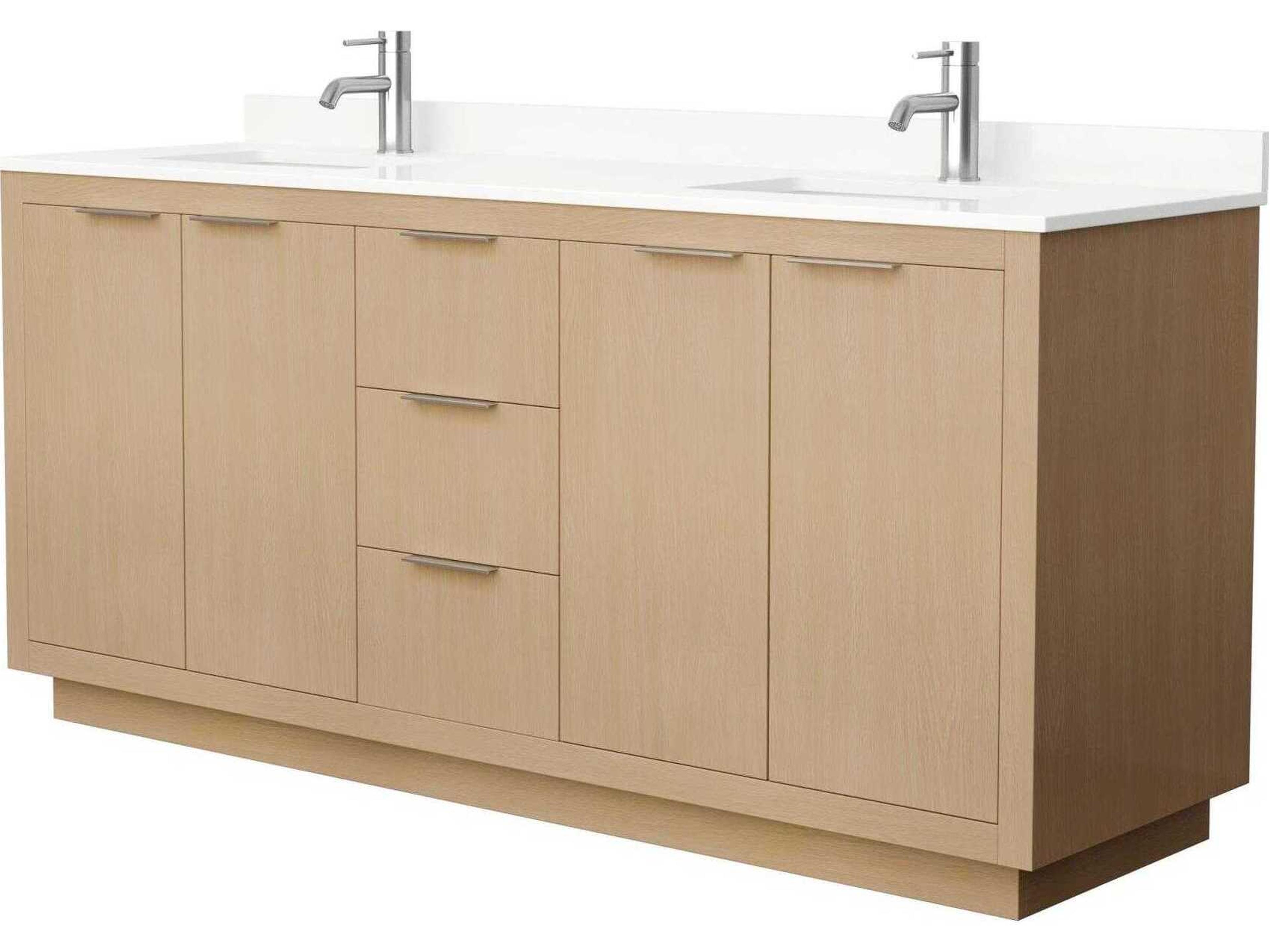 Wyndham Collection Maroni 72" Light Straw Vanity