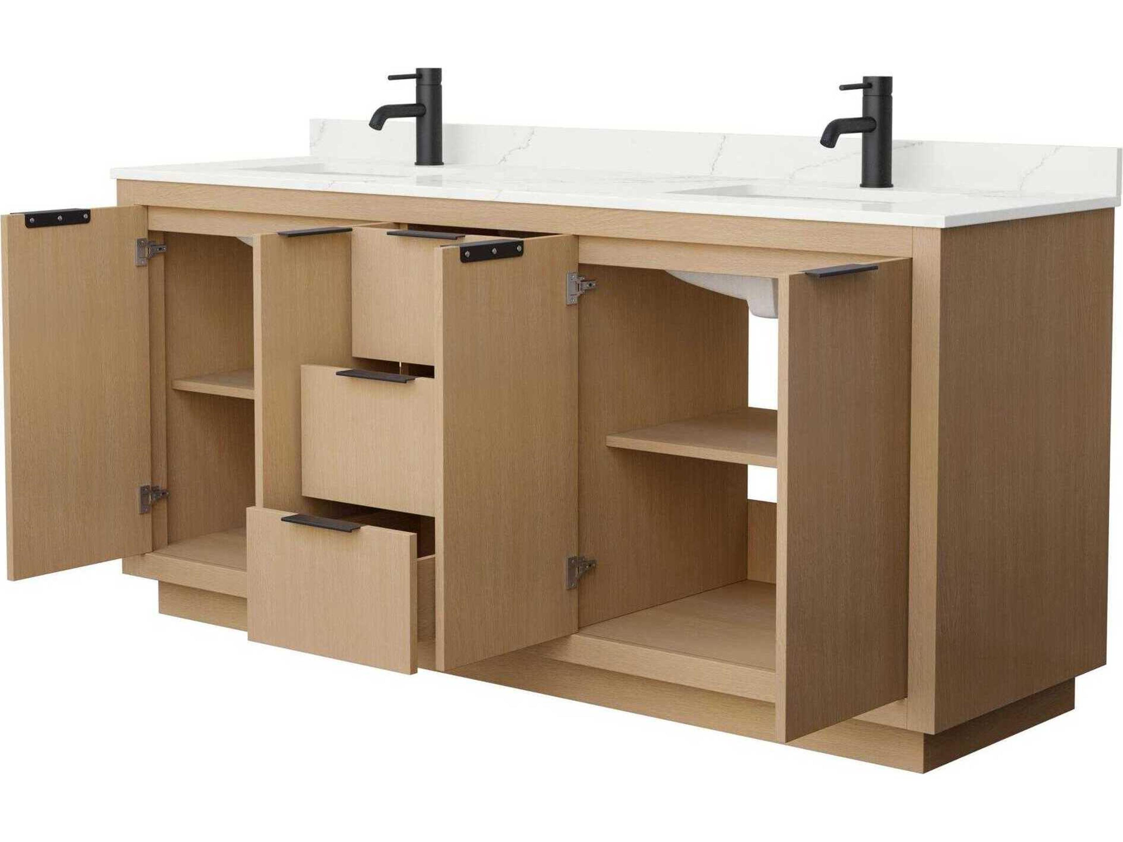 Wyndham Collection Maroni 72" Light Straw Vanity