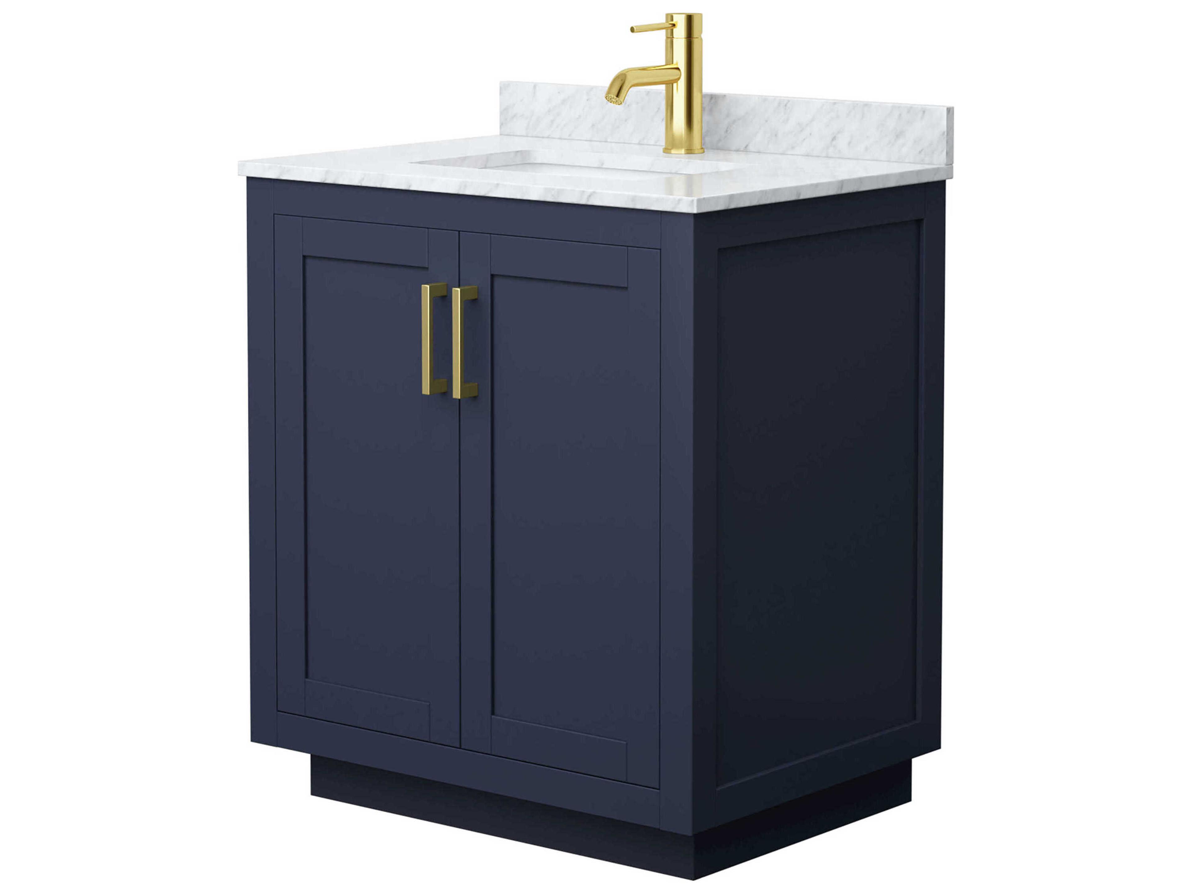Wyndham Collection Miranda 30" Dark Blue Vanity