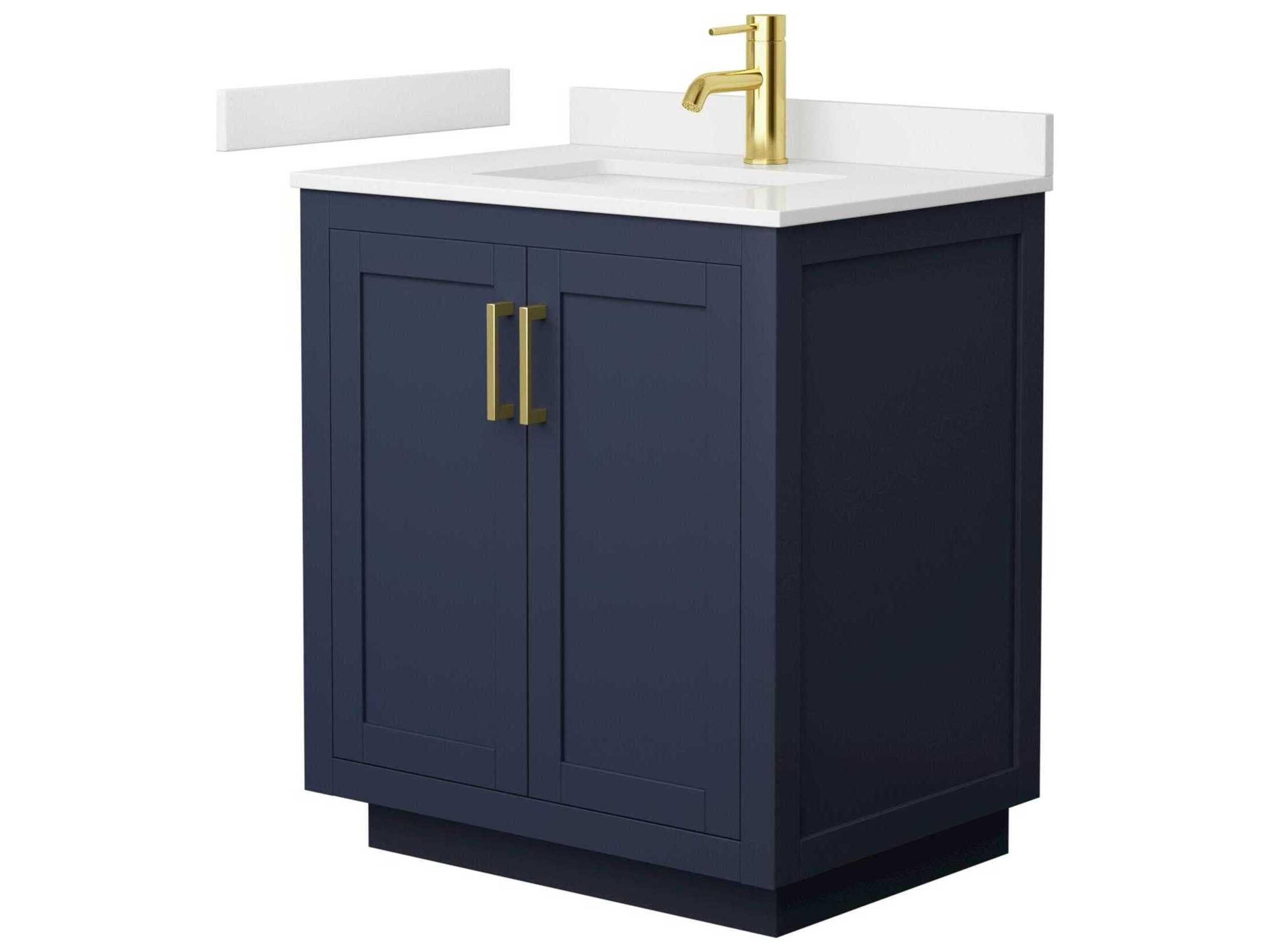 Wyndham Collection Miranda 30" Dark Blue Vanity