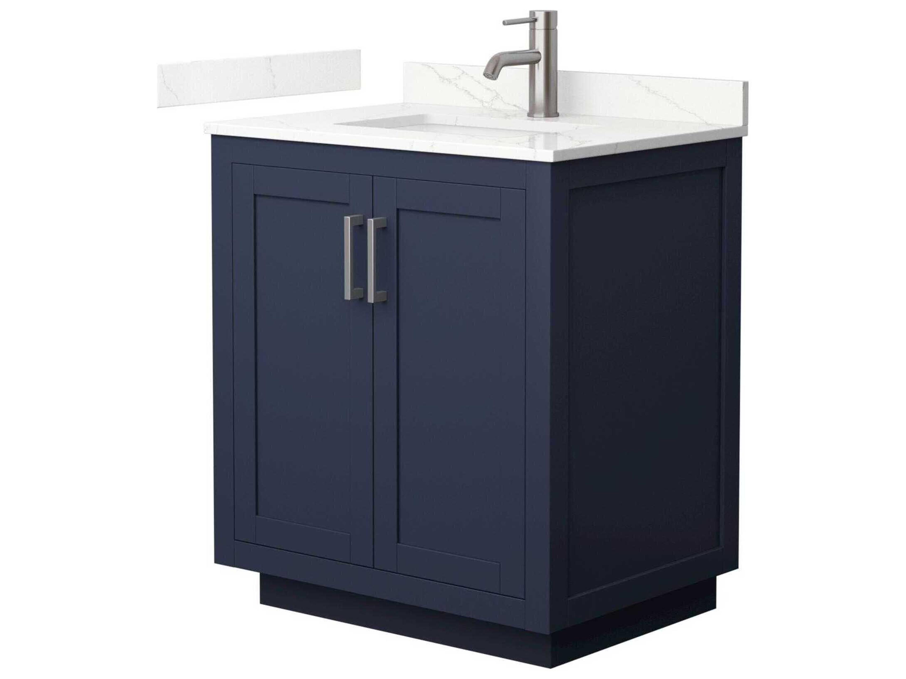 Wyndham Collection Miranda 30" Dark Blue Vanity