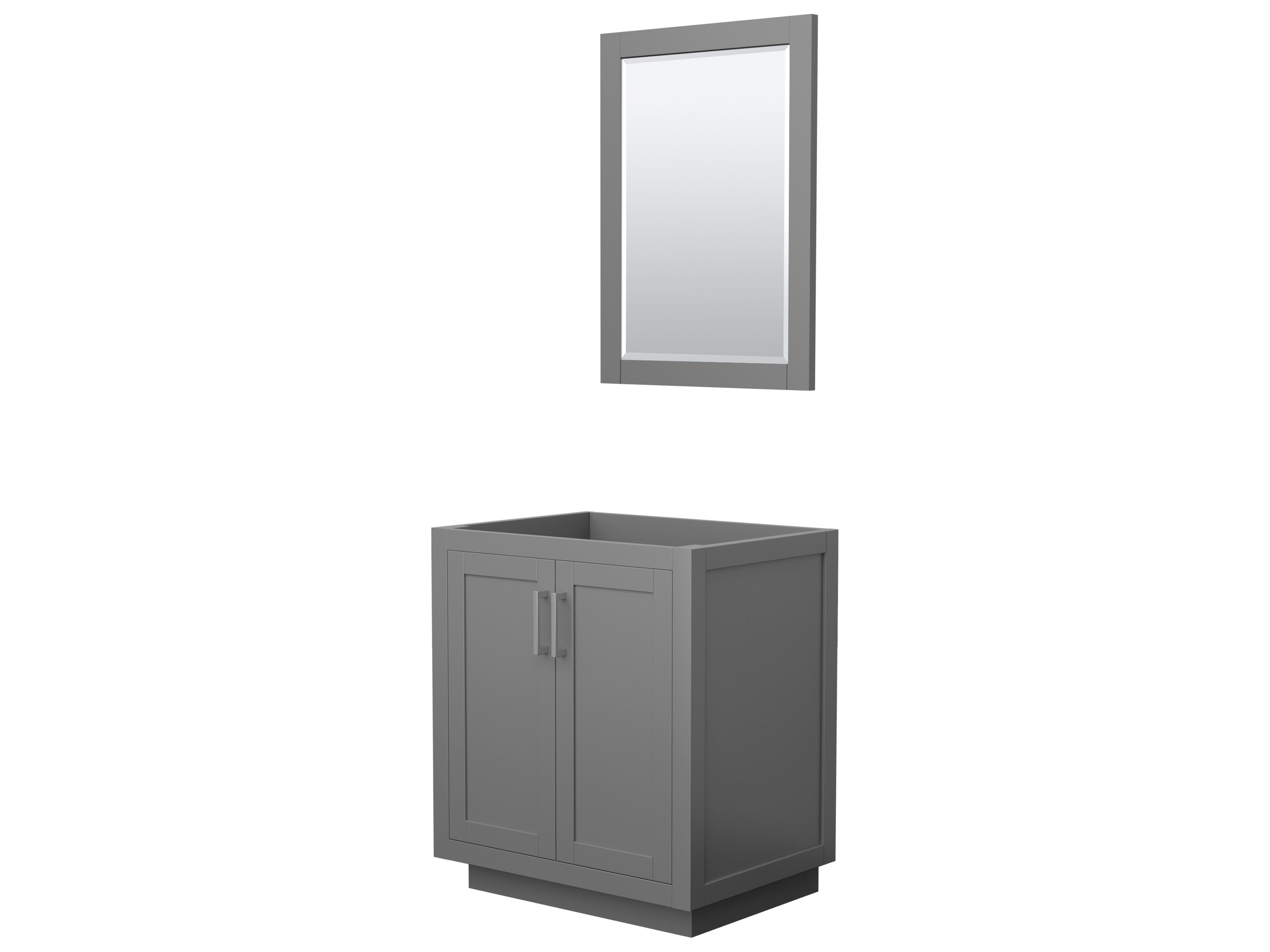 Wyndham Collection Miranda 29" Dark Gray Vanity with 24" Mirror