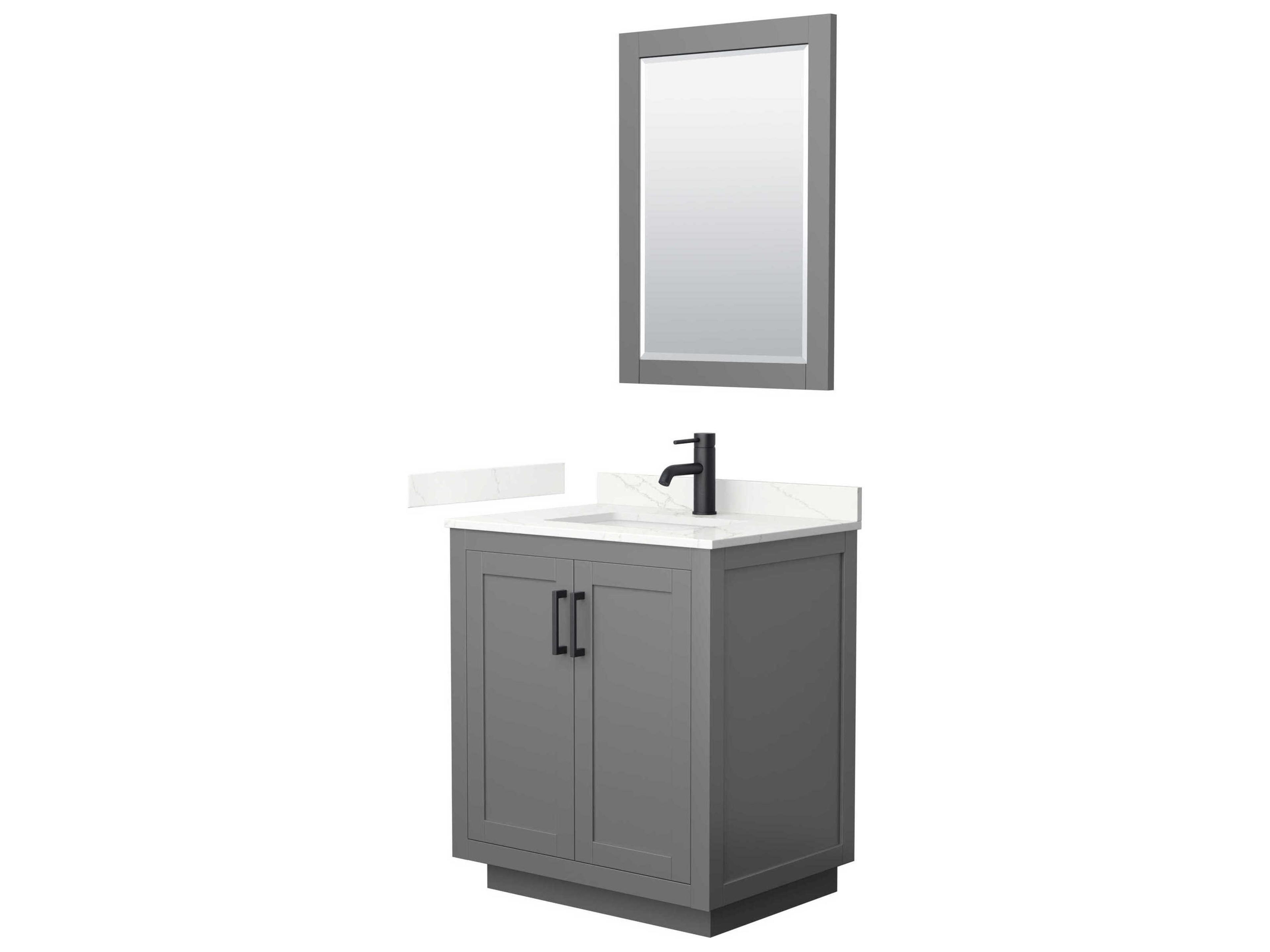 Miranda 30" Dark Gray Vanity with 24" Mirror
