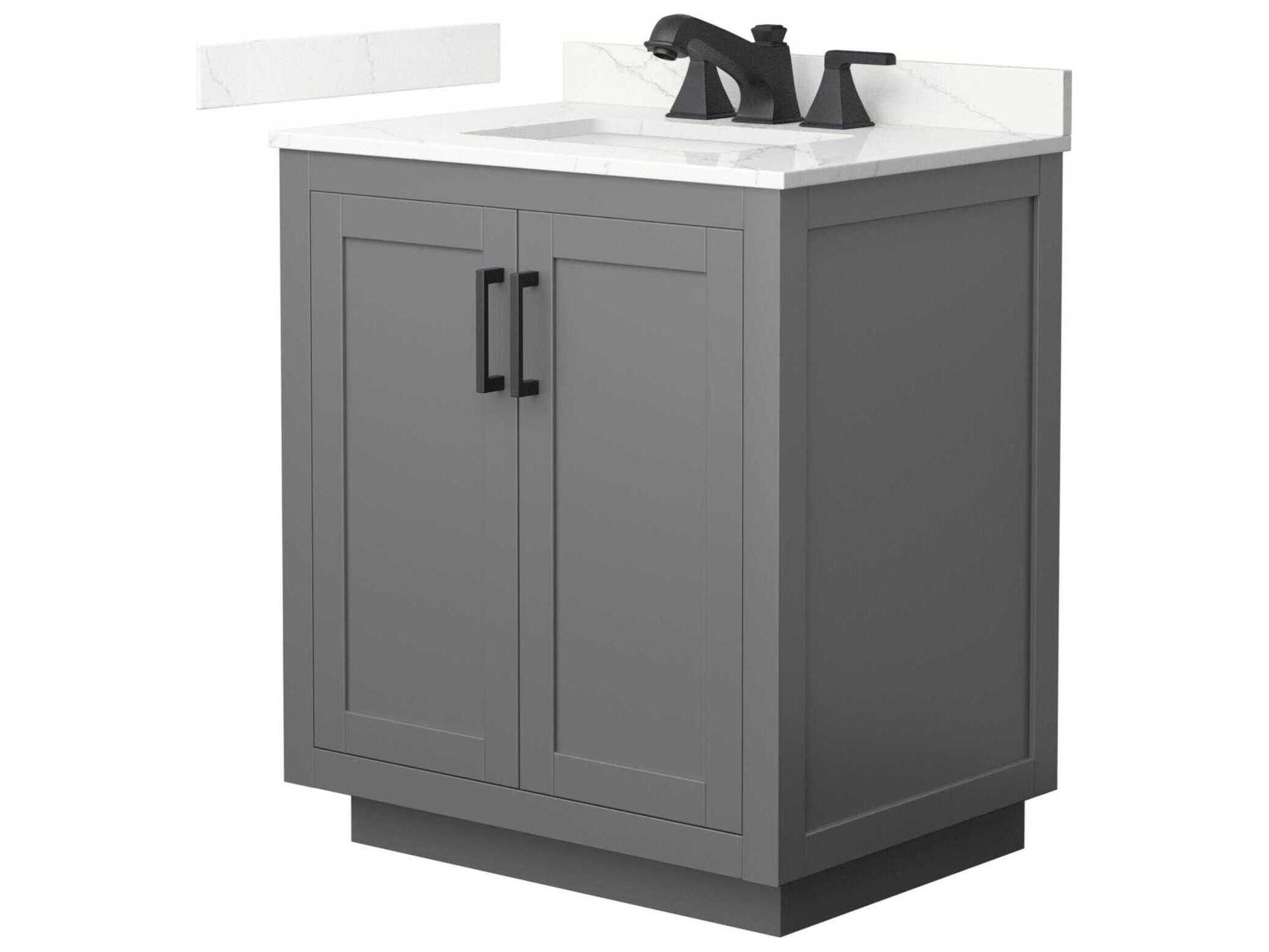 Wyndham Collection Miranda 30" Dark Gray Vanity
