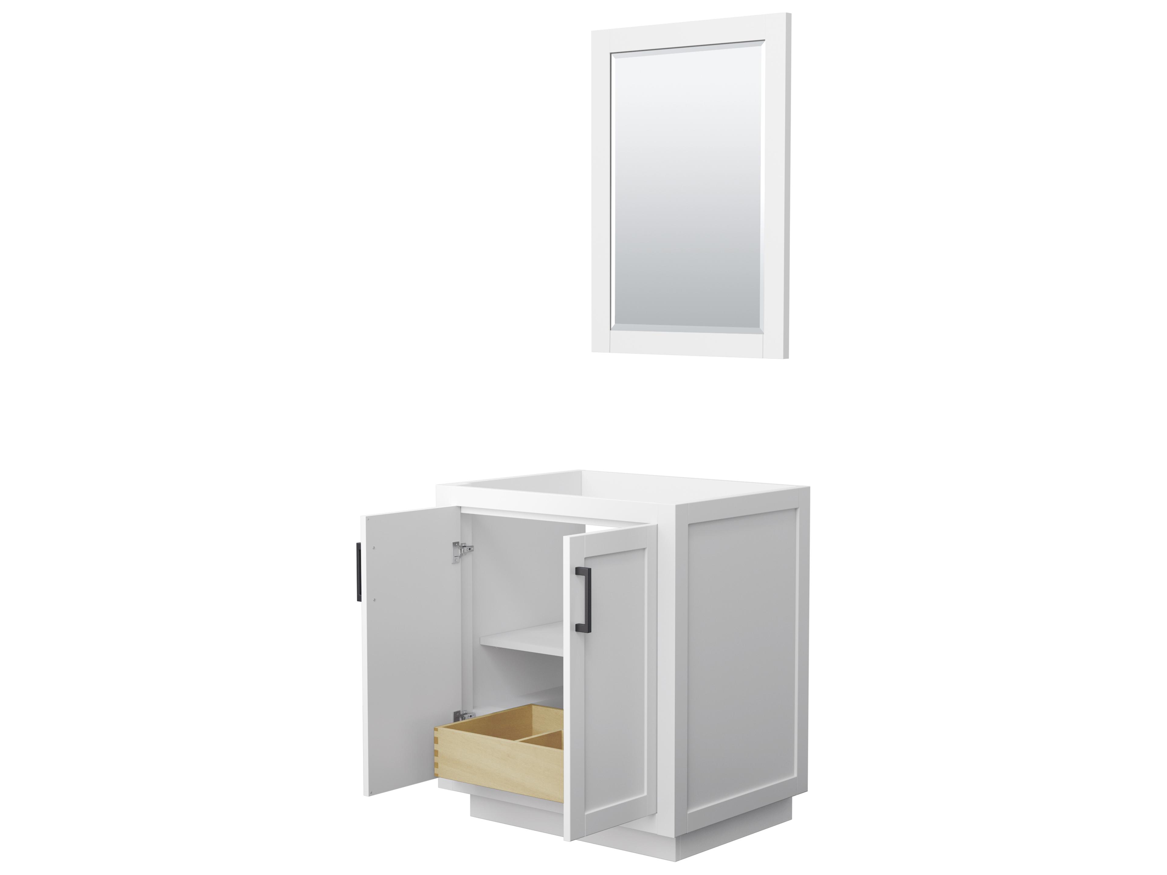 Wyndham Collection Miranda 29" White Vanity with 24" Mirror