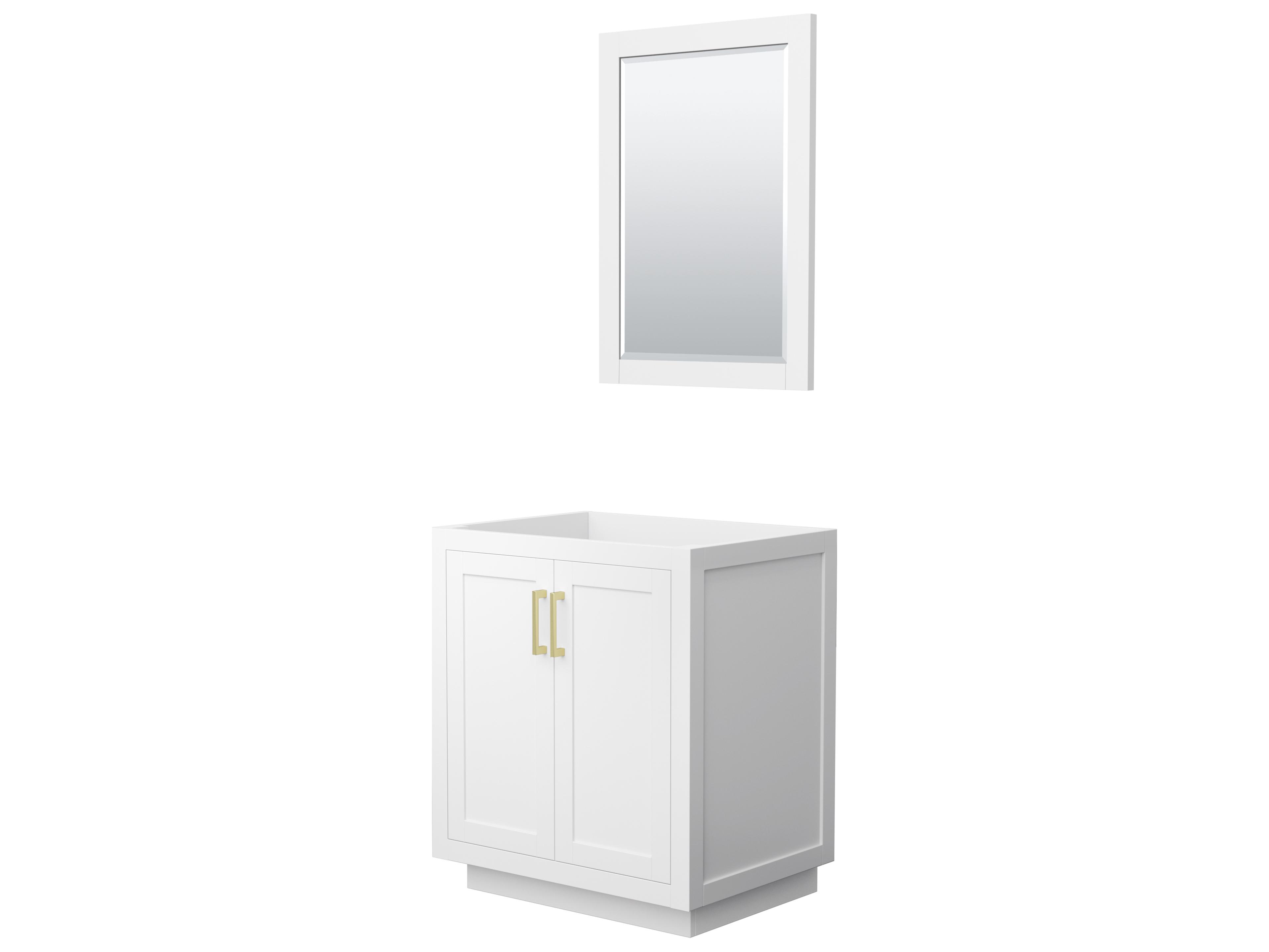 Wyndham Collection Miranda 29" White Vanity with 24" Mirror