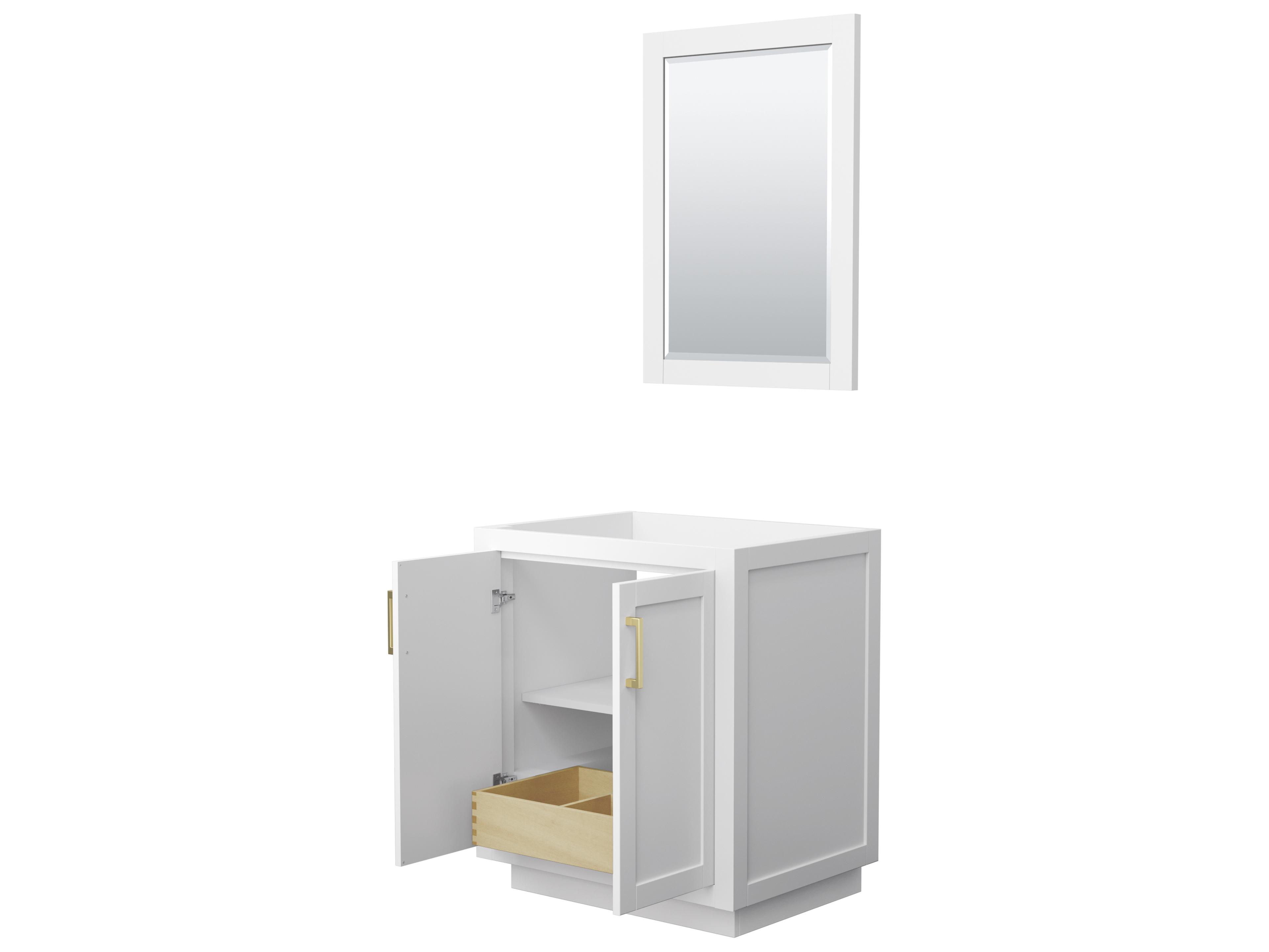 Wyndham Collection Miranda 29" White Vanity with 24" Mirror