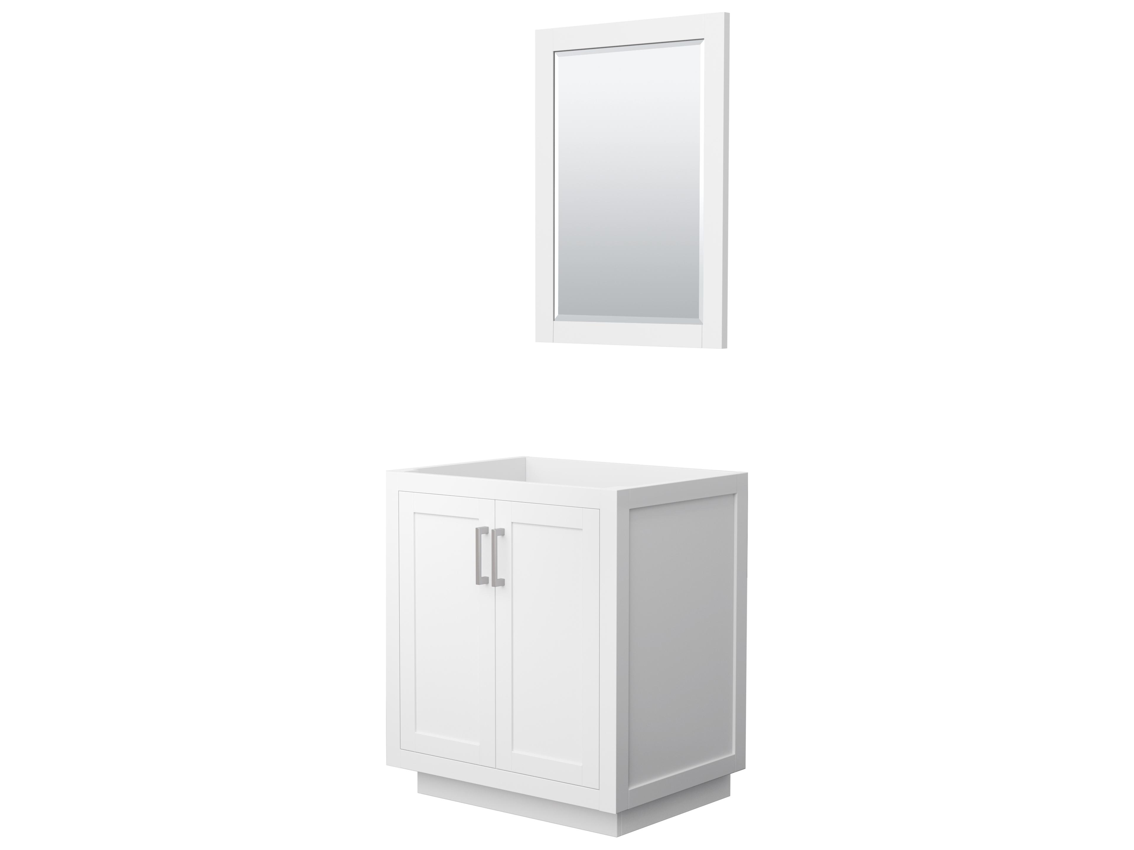 Wyndham Collection Miranda 29" White Vanity with 24" Mirror