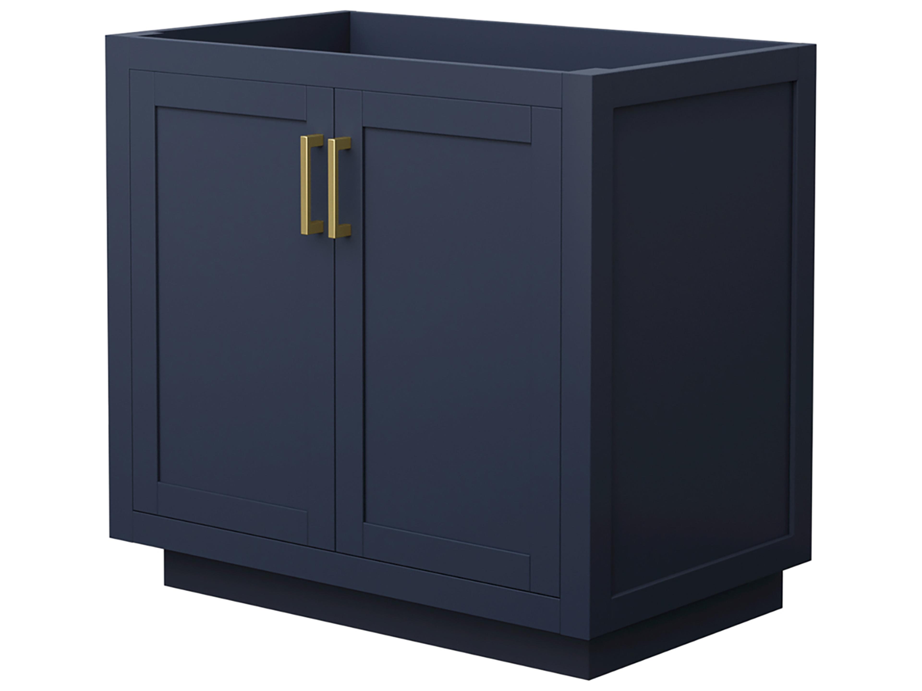 Wyndham Collection Miranda 35" Dark Blue Vanity