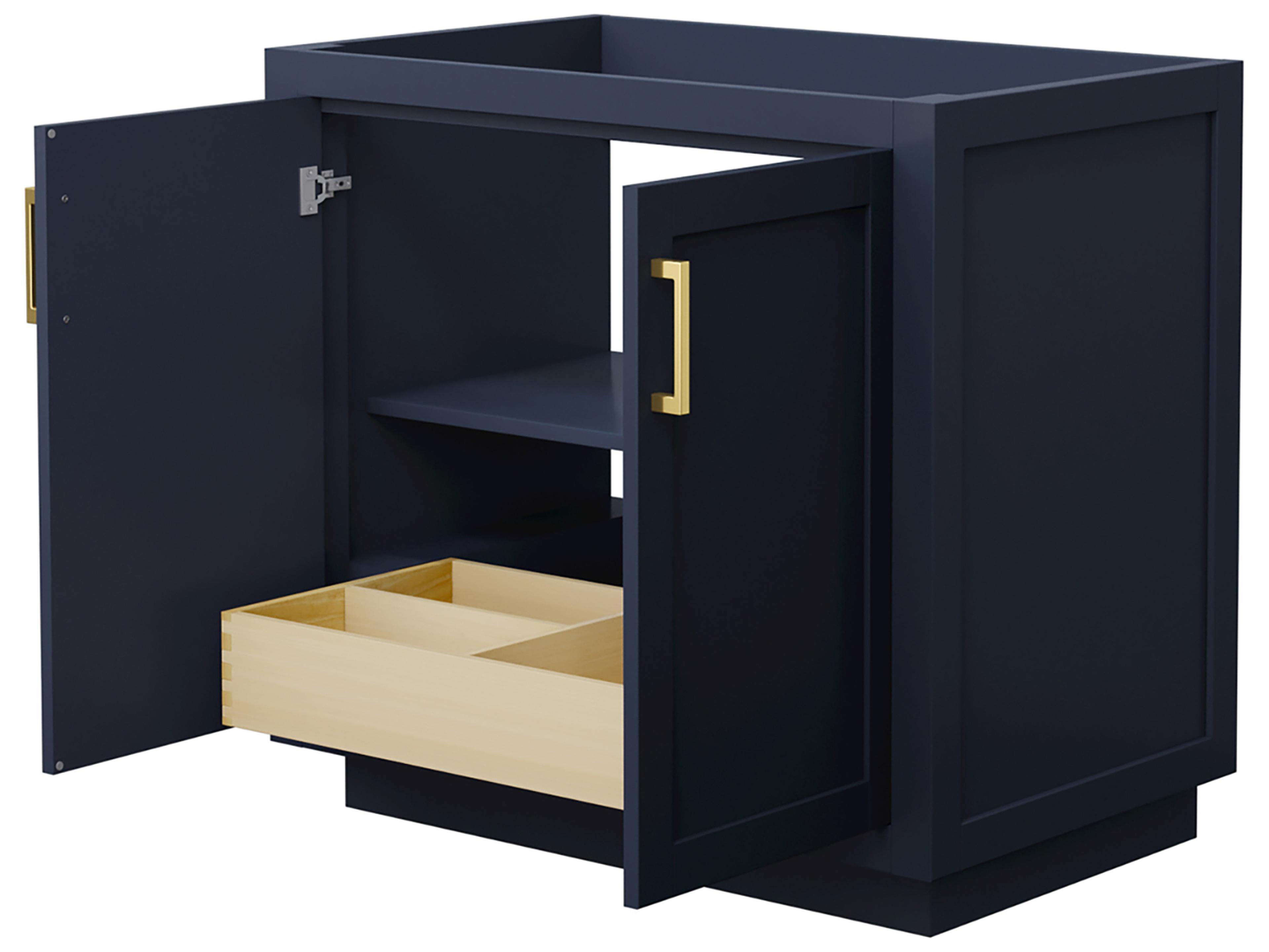 Wyndham Collection Miranda 35" Dark Blue Vanity