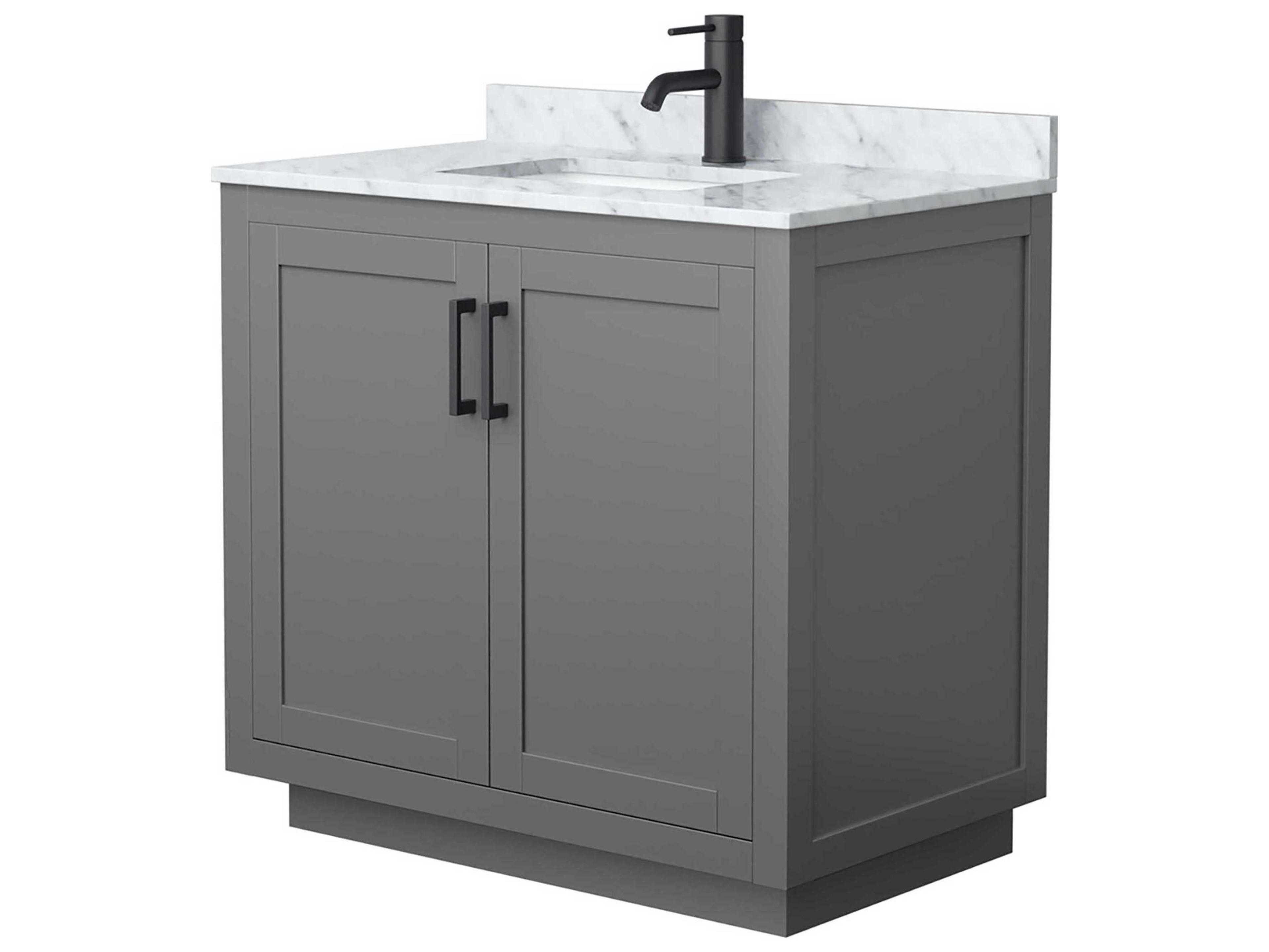 Wyndham Collection Miranda 36" Dark Gray Vanity