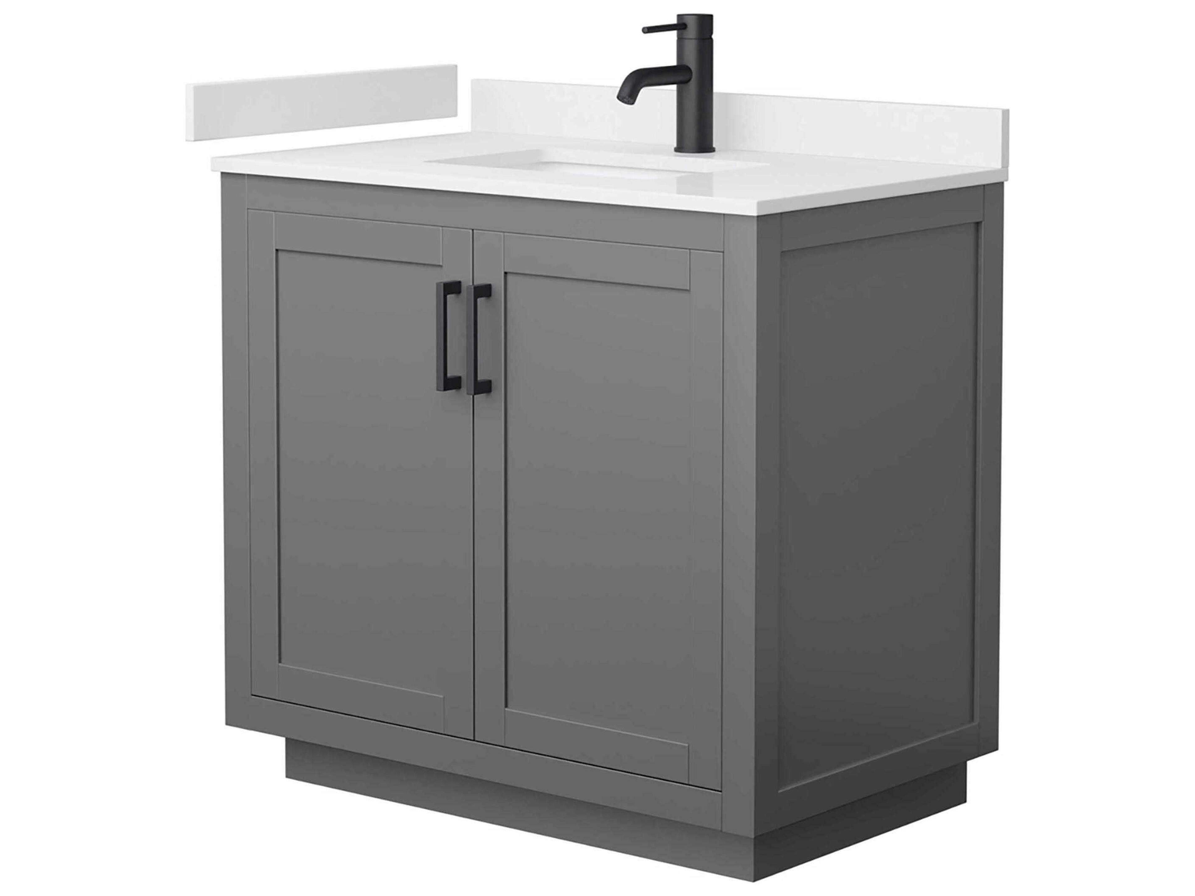 Wyndham Collection Miranda 36" Dark Gray Vanity