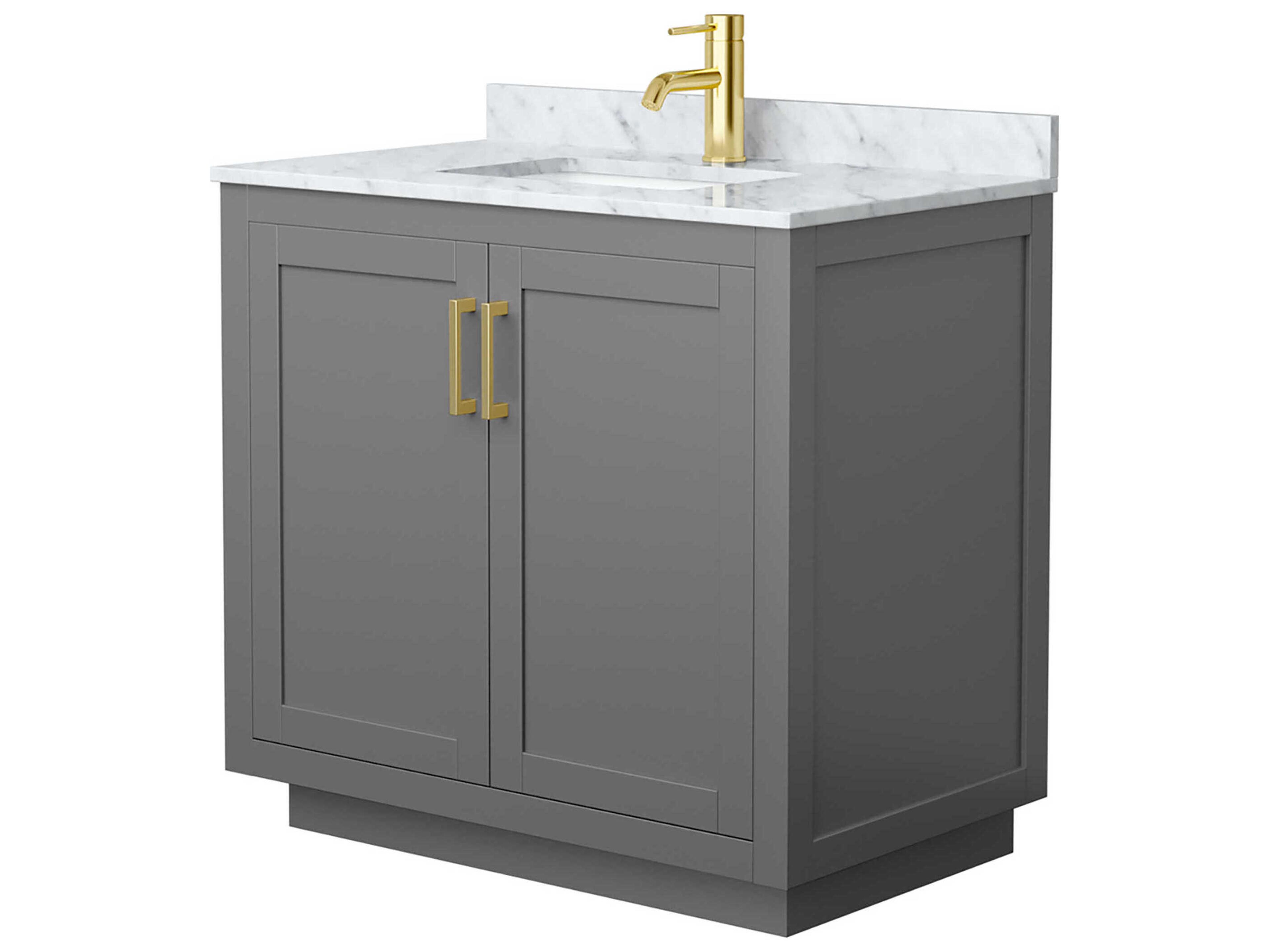 Wyndham Collection Miranda 36" Dark Gray Vanity
