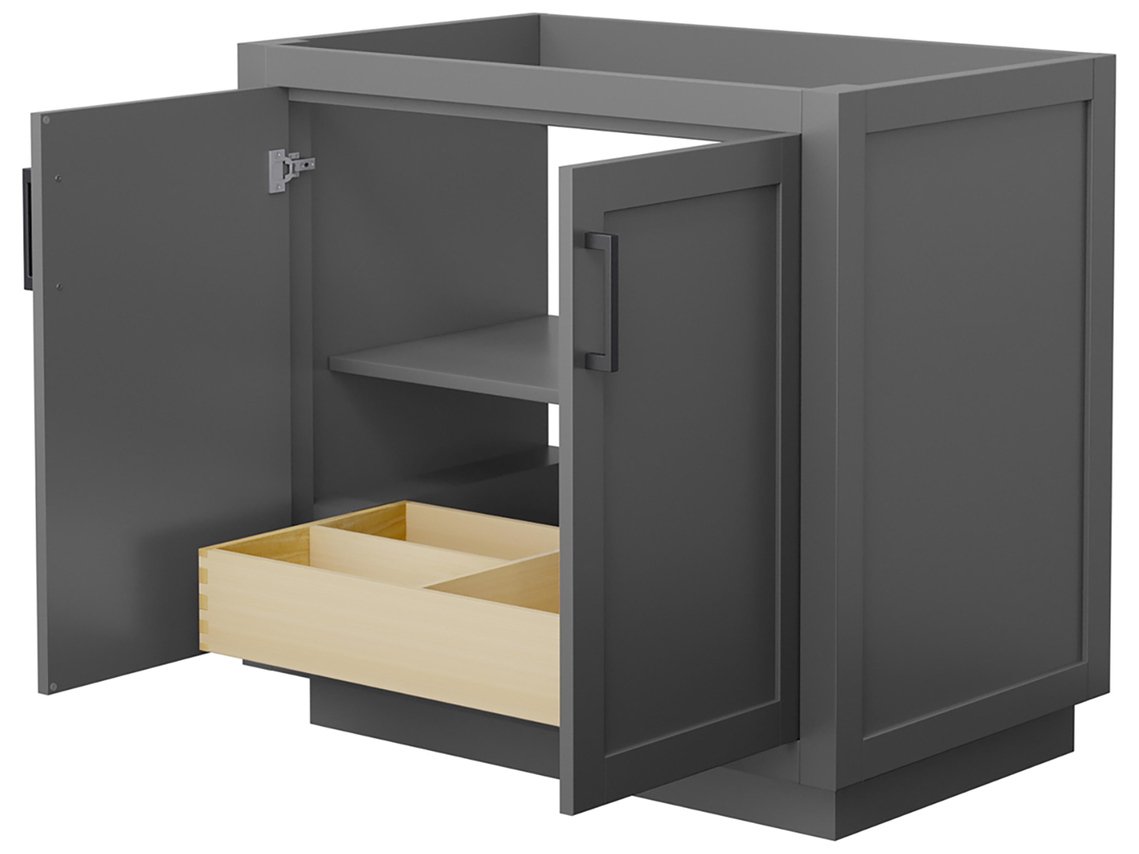 Wyndham Collection Miranda 35" Dark Gray Vanity