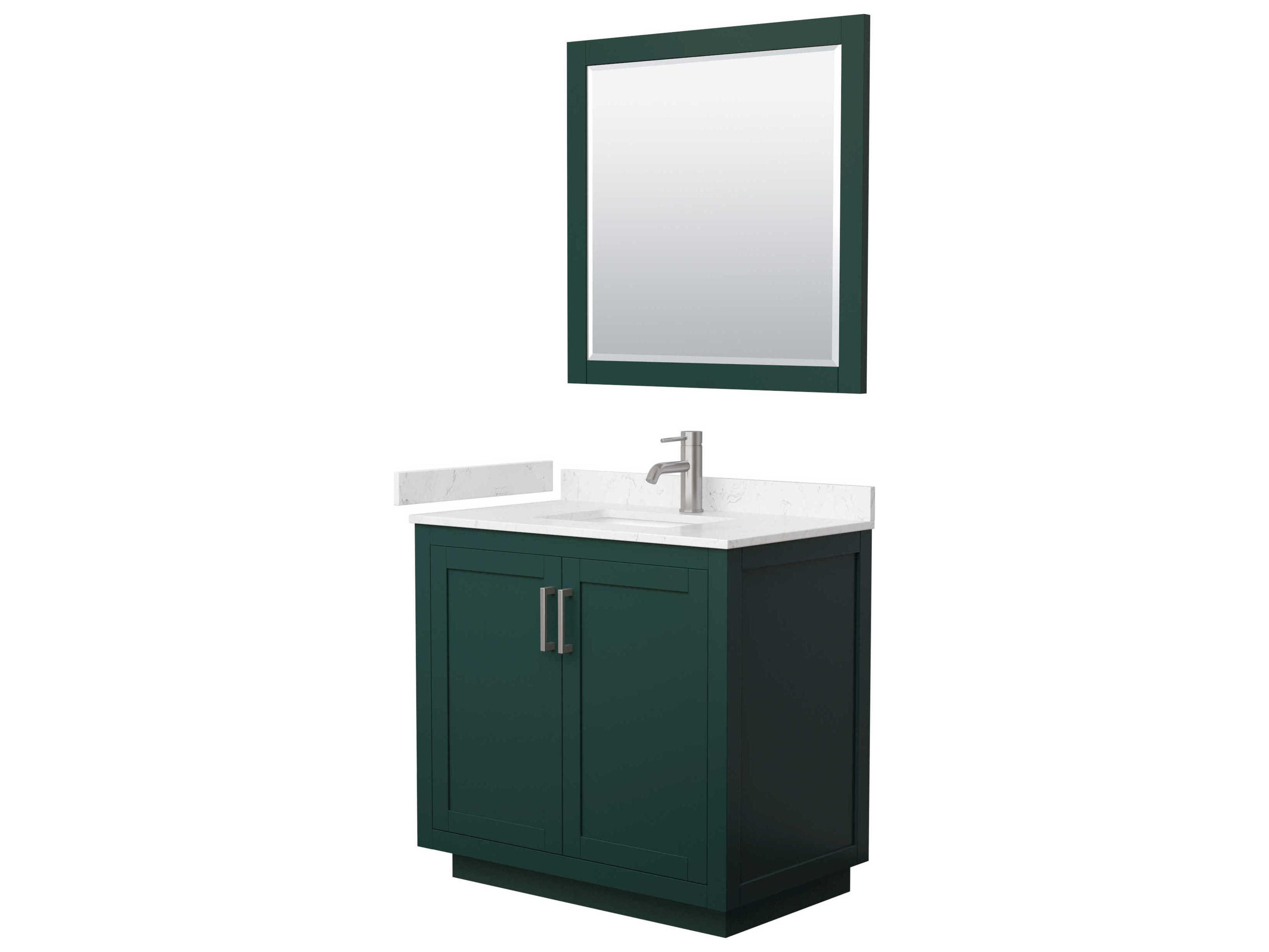 Wyndham Collection Miranda 36" Green Vanity with 34" Mirror