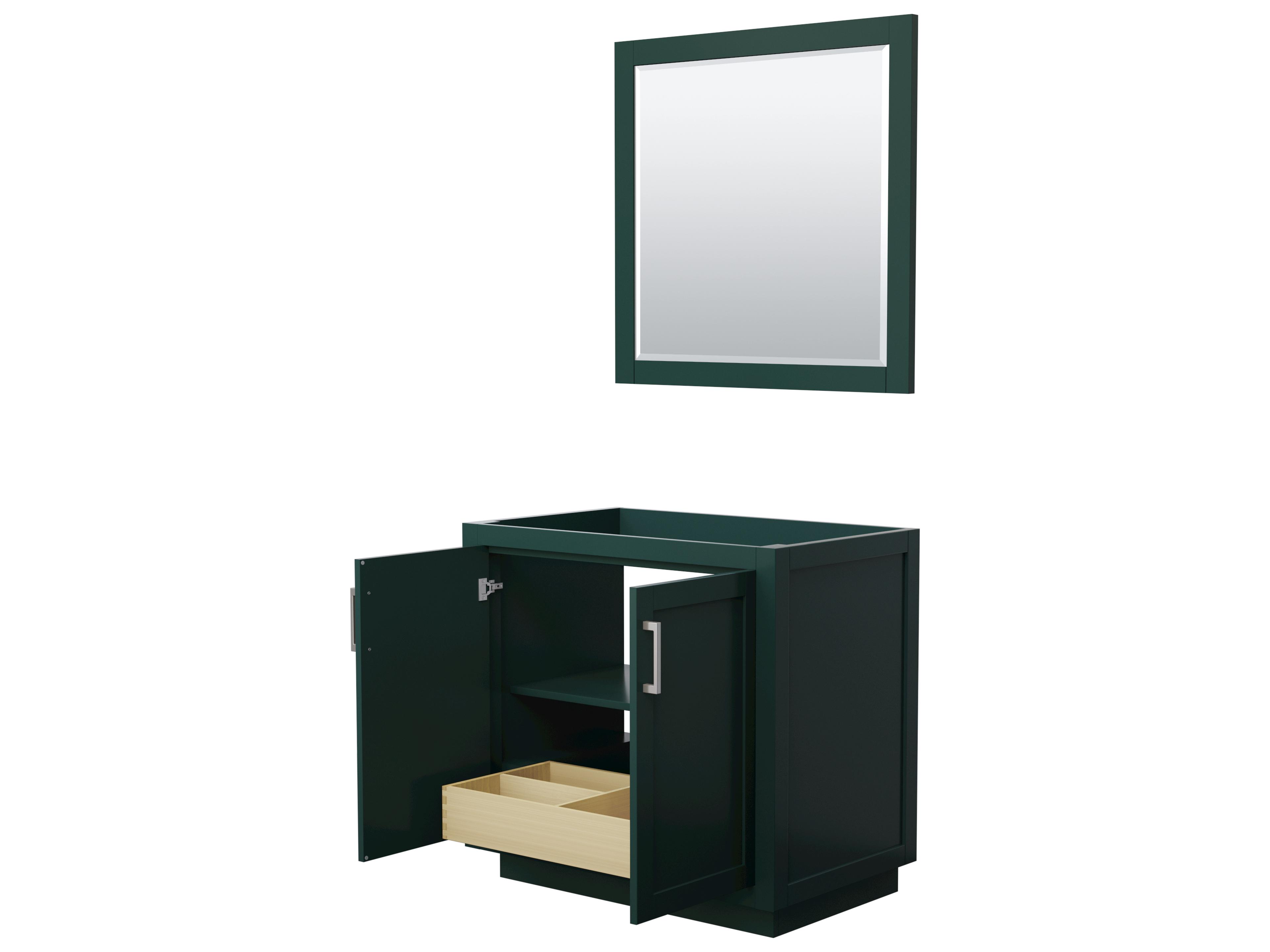 Wyndham Collection Miranda 35" Green Vanity with 34" Mirror