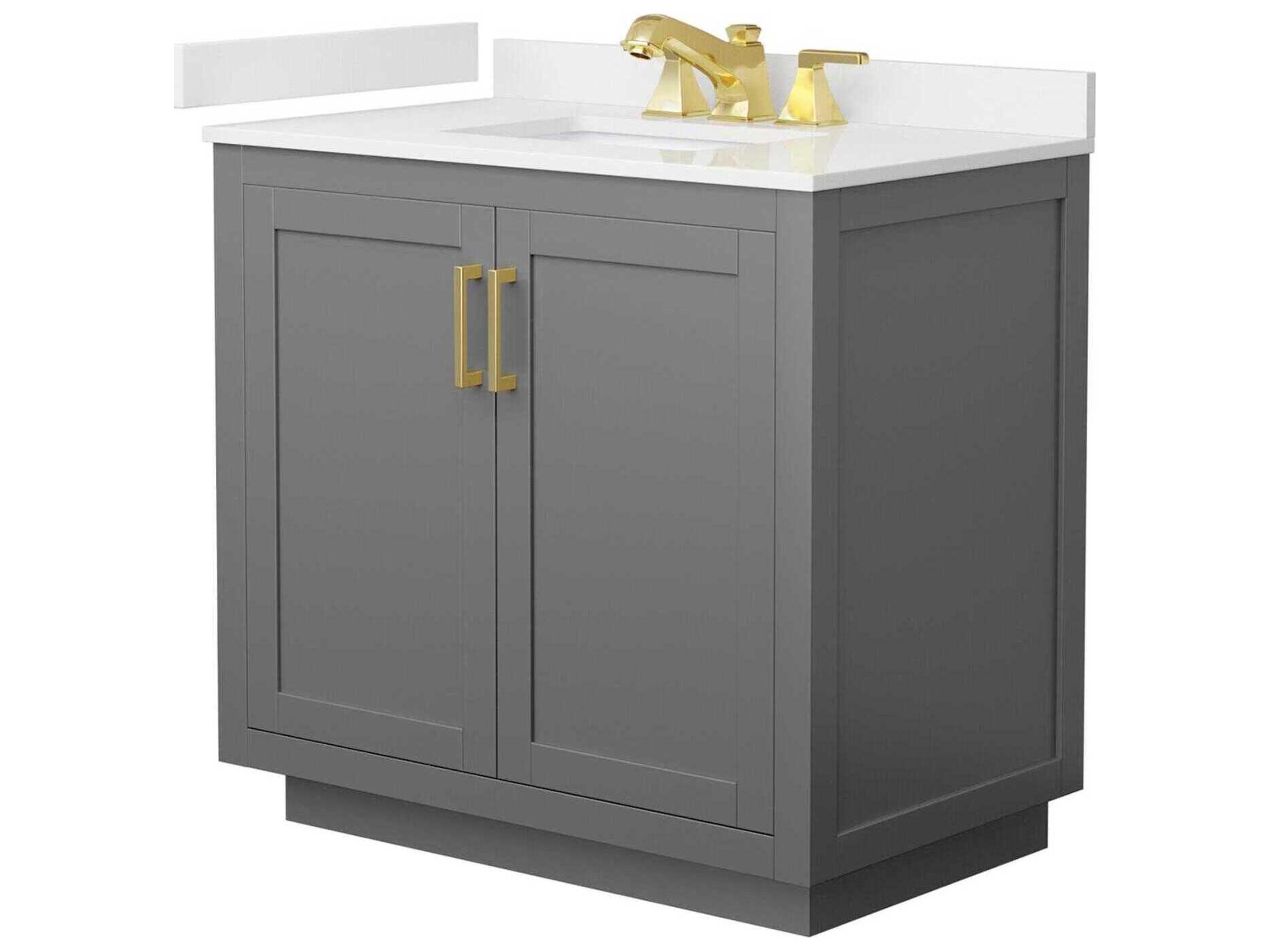 Wyndham Collection Miranda 36" Dark Gray Vanity