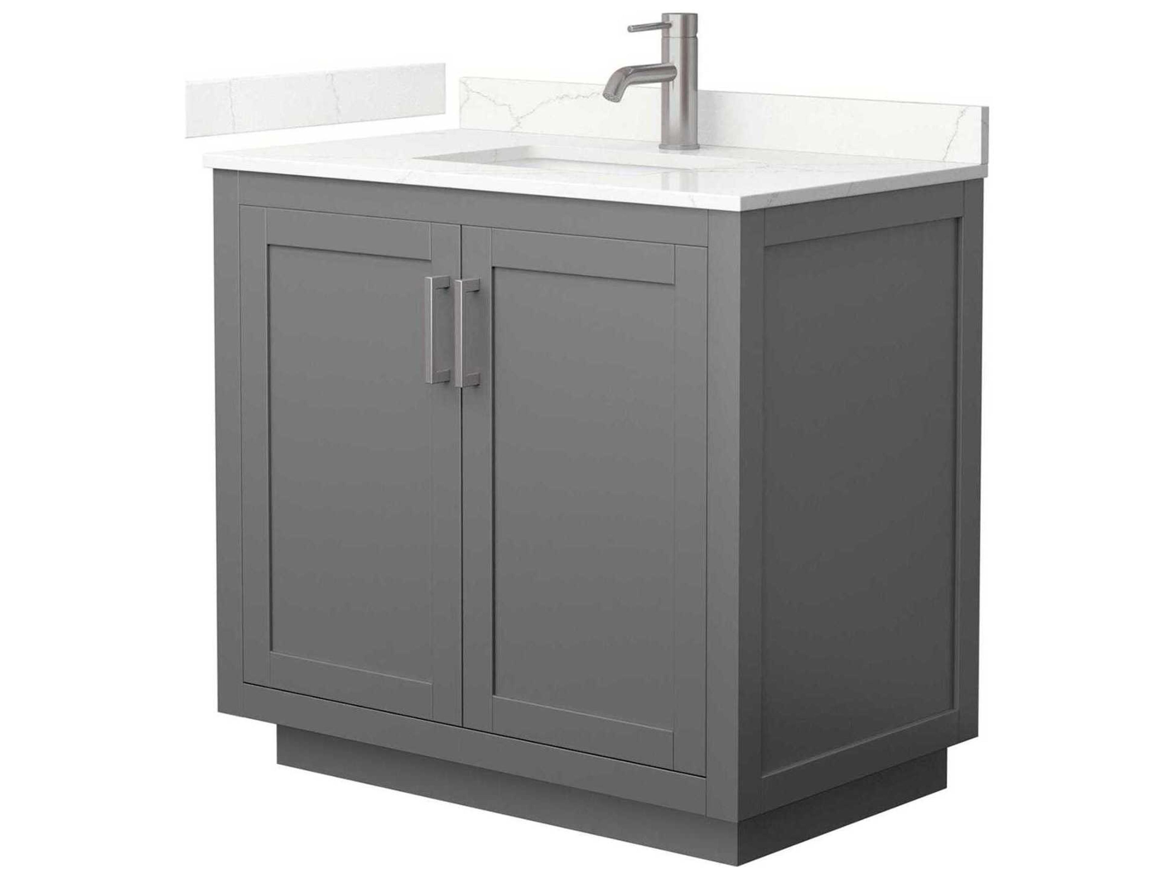 Wyndham Collection Miranda 36" Dark Gray Vanity