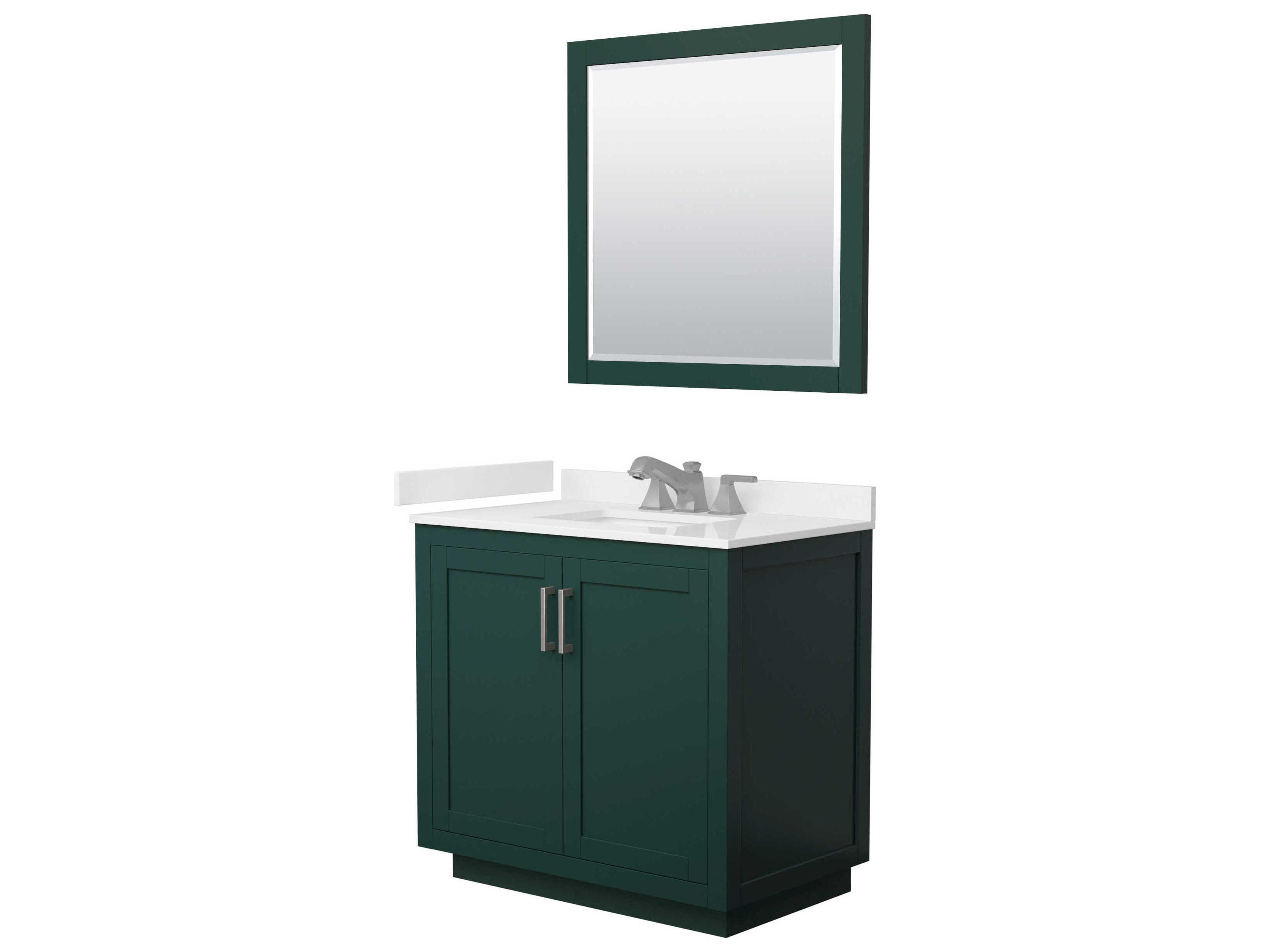 Wyndham Collection Miranda 36" Green Vanity with 34" Mirror