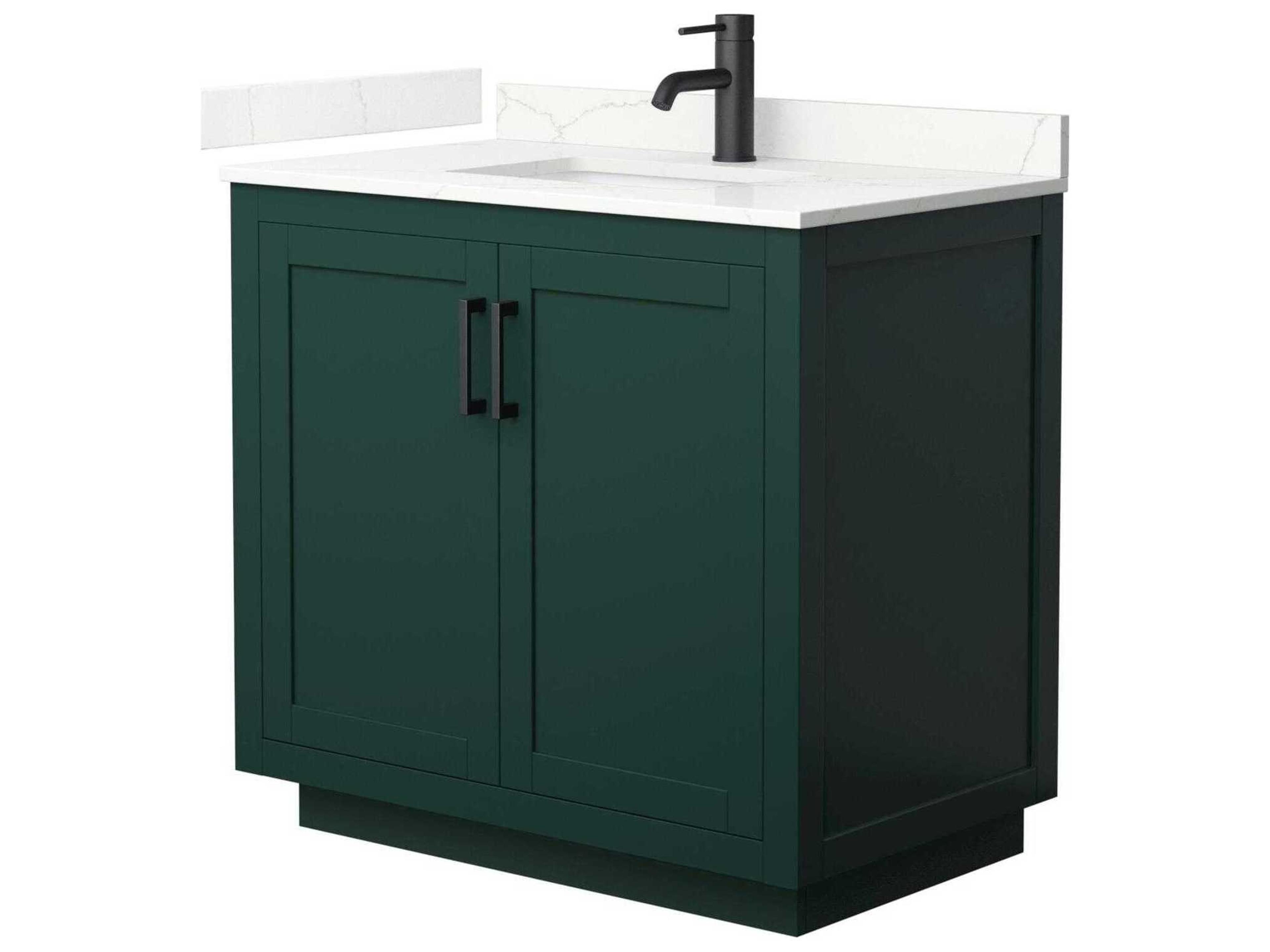 Wyndham Collection Miranda 36" Green Vanity